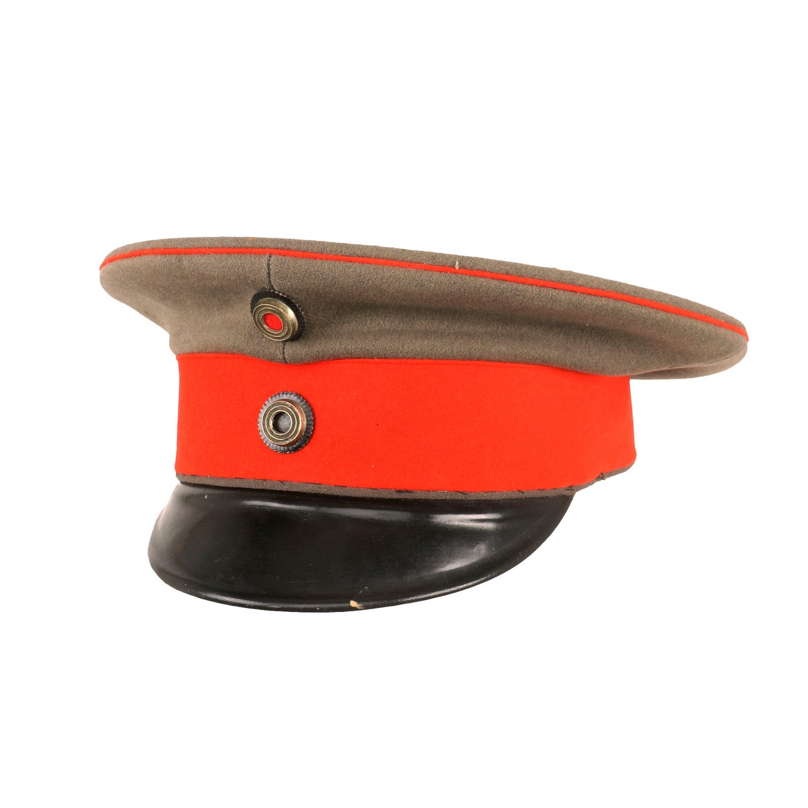 Buy Original Imperial German WWI Prussian M1910 Feldgrau Infantry Officer Schirmmütze Visor Cap Named to 77th Infantrie Regiment Officer | Original Firearms Antique For Sale
