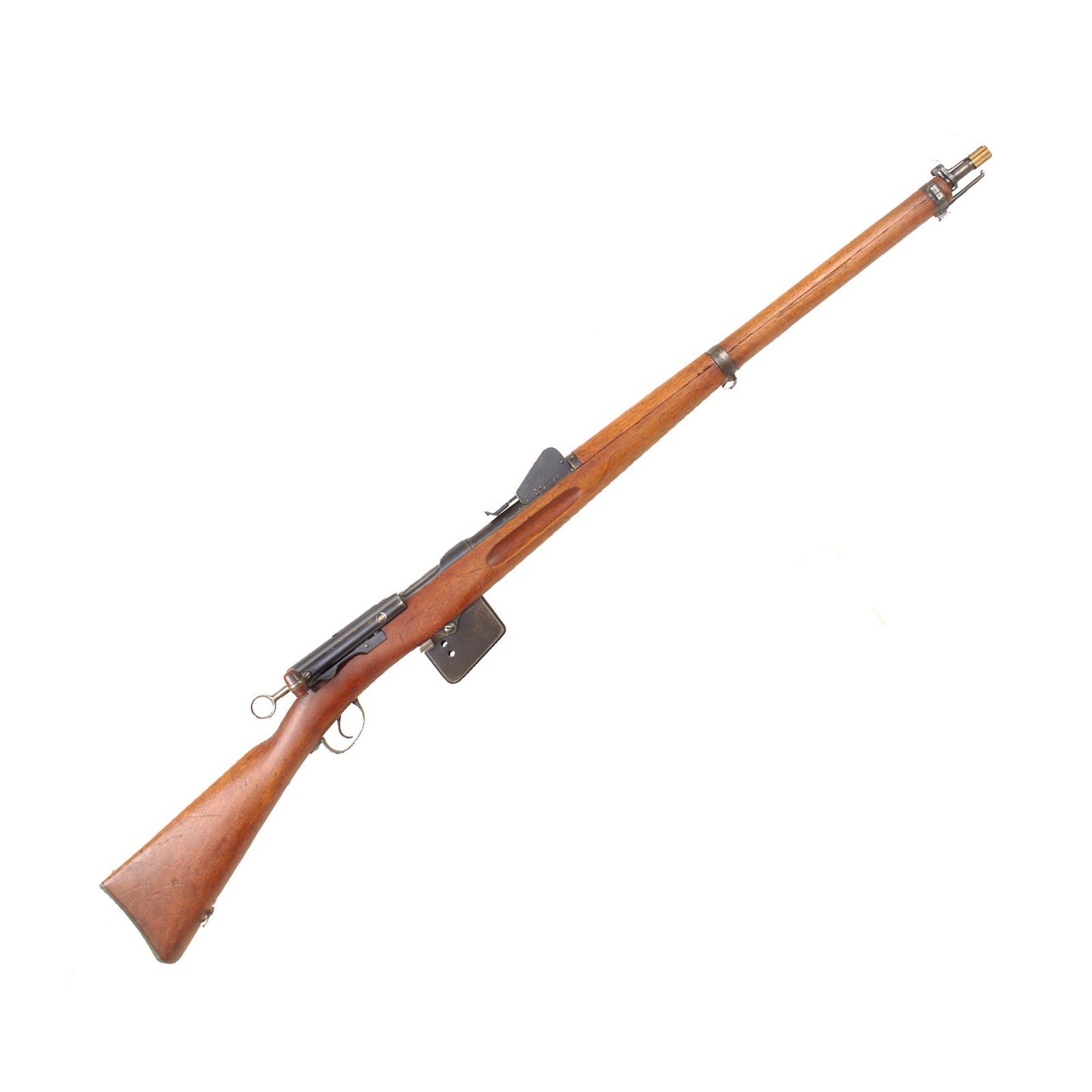 Buy Original Swiss First Model 1889 Schmidt-Rubin Magazine Infantry Rifle with Excellent Bore and Muzzle Cover - Serial 42907 | Original Firearms Antique For Sale