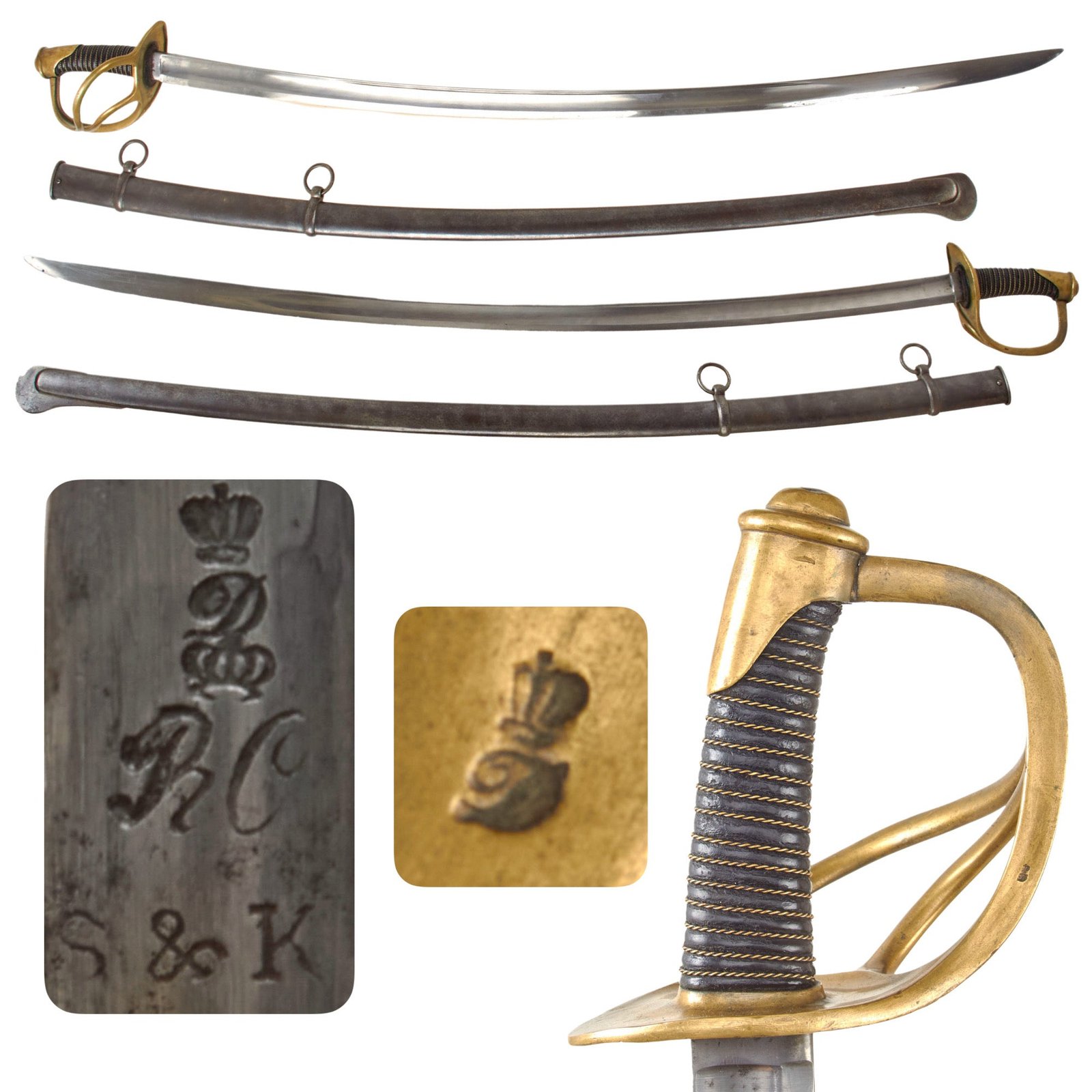 Original U.S Mexican-American War First Contract M-1840 "Wrist Breaker" Heavy Cavalry Saber with Scabbard by S&K Schnitzler & Kirschbaum of Solingen - German Imported Blade - Excellent