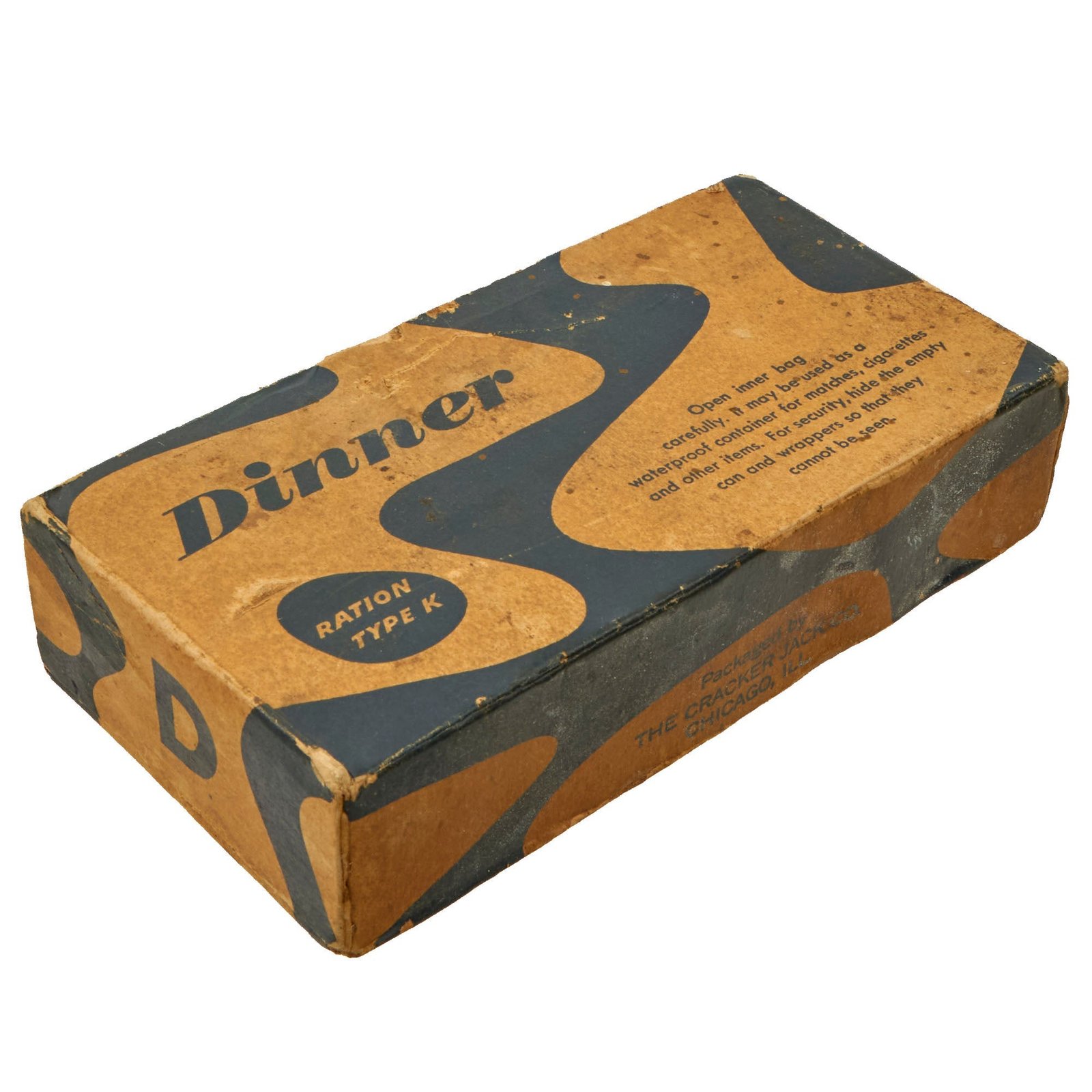 Original U.S. WWII K-Ration "Morale Series" Dinner Meal Unit by the Cracker Jack Company - Sealed