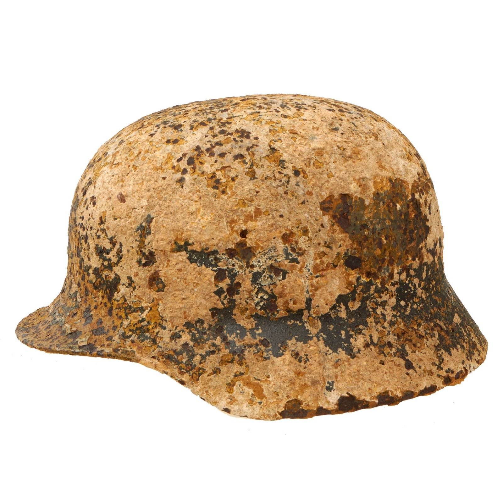 Buy Original German WWII Courland Pocket Battlefield Dug M40 Luftwaffe Single Decal Relic Helmet Shell - Size 64 | Original Firearms Antique For Sale