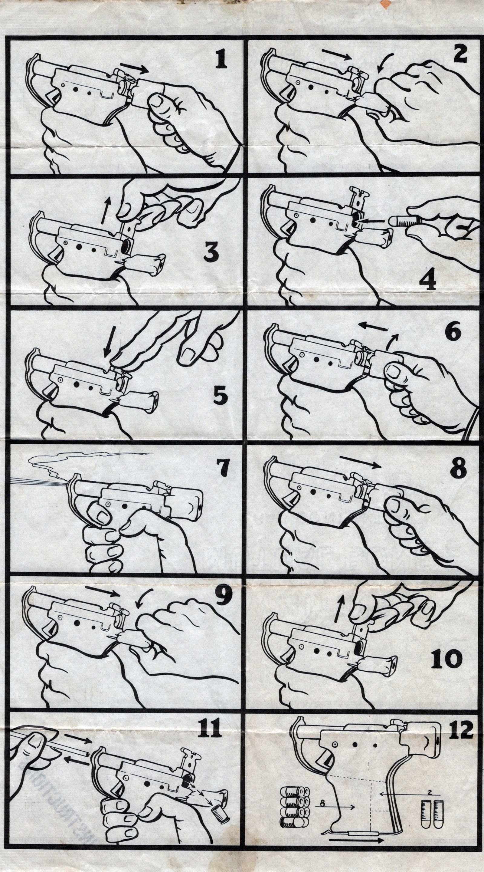 Buy Original U.S. WWII FP-45 Liberator Instruction Sheet - 8 x 14” | Original Firearms Antique For Sale