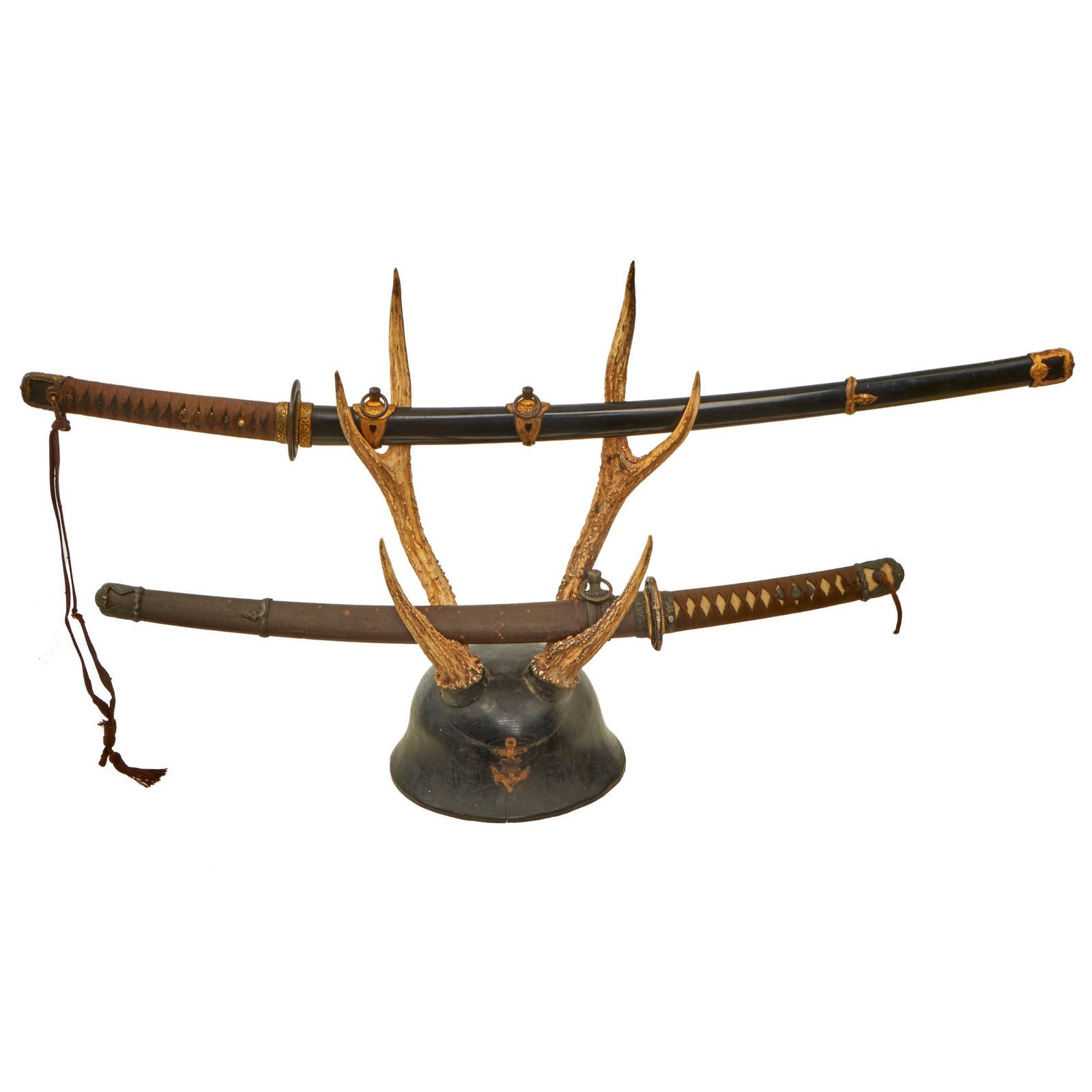 Buy Original Imperial Japanese SNLF Antler Sword Stand Cutsom-Made for IJN Special Naval Landing Force Officer (Swords Not Included) | Original Firearms Antique For Sale