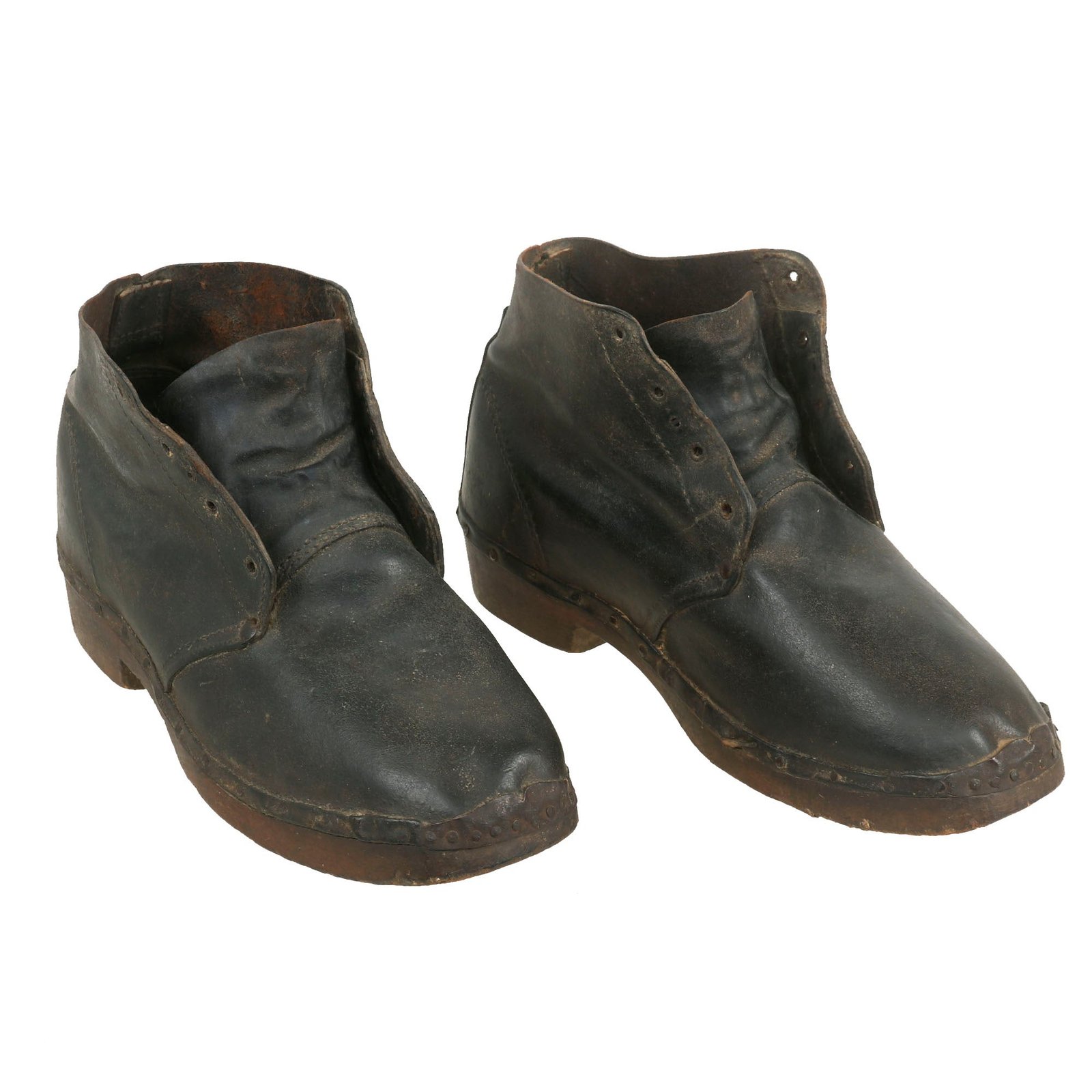 Buy Original U.S. Civil War Era Confederate Wooden Sole “Brogan” Shoes - Patent No. 264 (11/22/1864) A.T. Purejoy of Forestville, NC for Wooden Shoe Sole | Original Firearms Antique For Sale