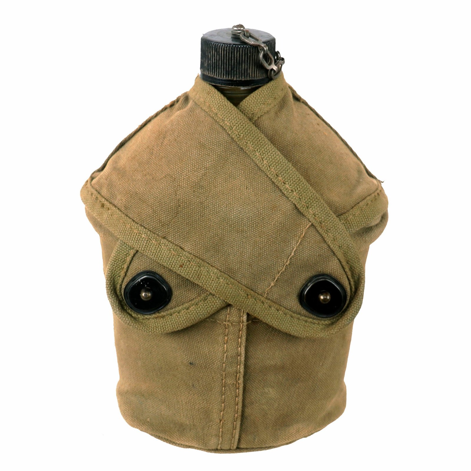 Buy Original U.S. WWII US Marine Corps 3rd Type Canteen Cover With Rare 1943 dated Experimental Ethocel Plastic Canteen by Mack Molding, With Canteen Cup | Original Firearms Antique For Sale