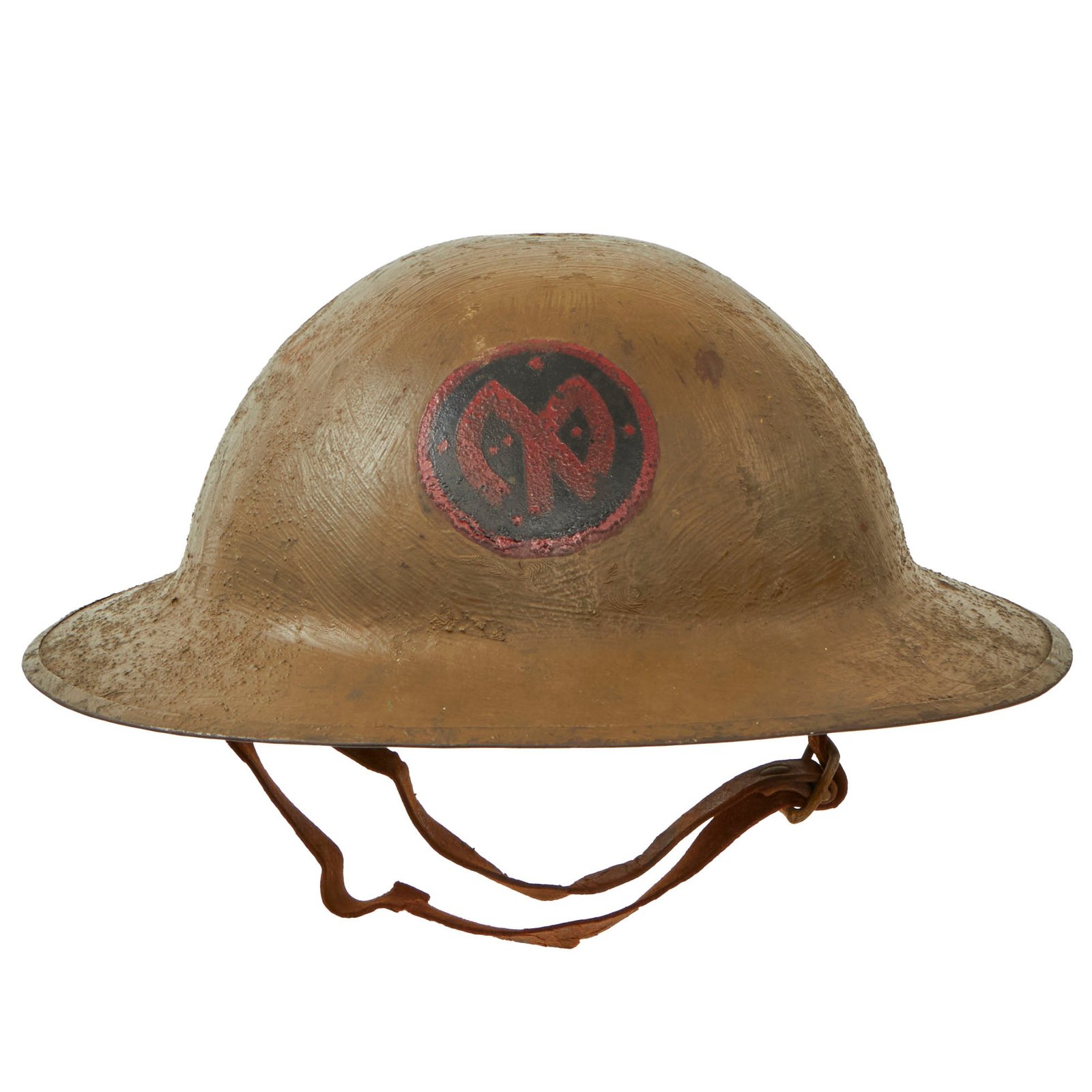 Buy Original U.S. WWI 27th Infantry Division “O'Ryan's Roughnecks” British Made M1917 Doughboy Helmet - Complete | Original Firearms Antique For Sale
