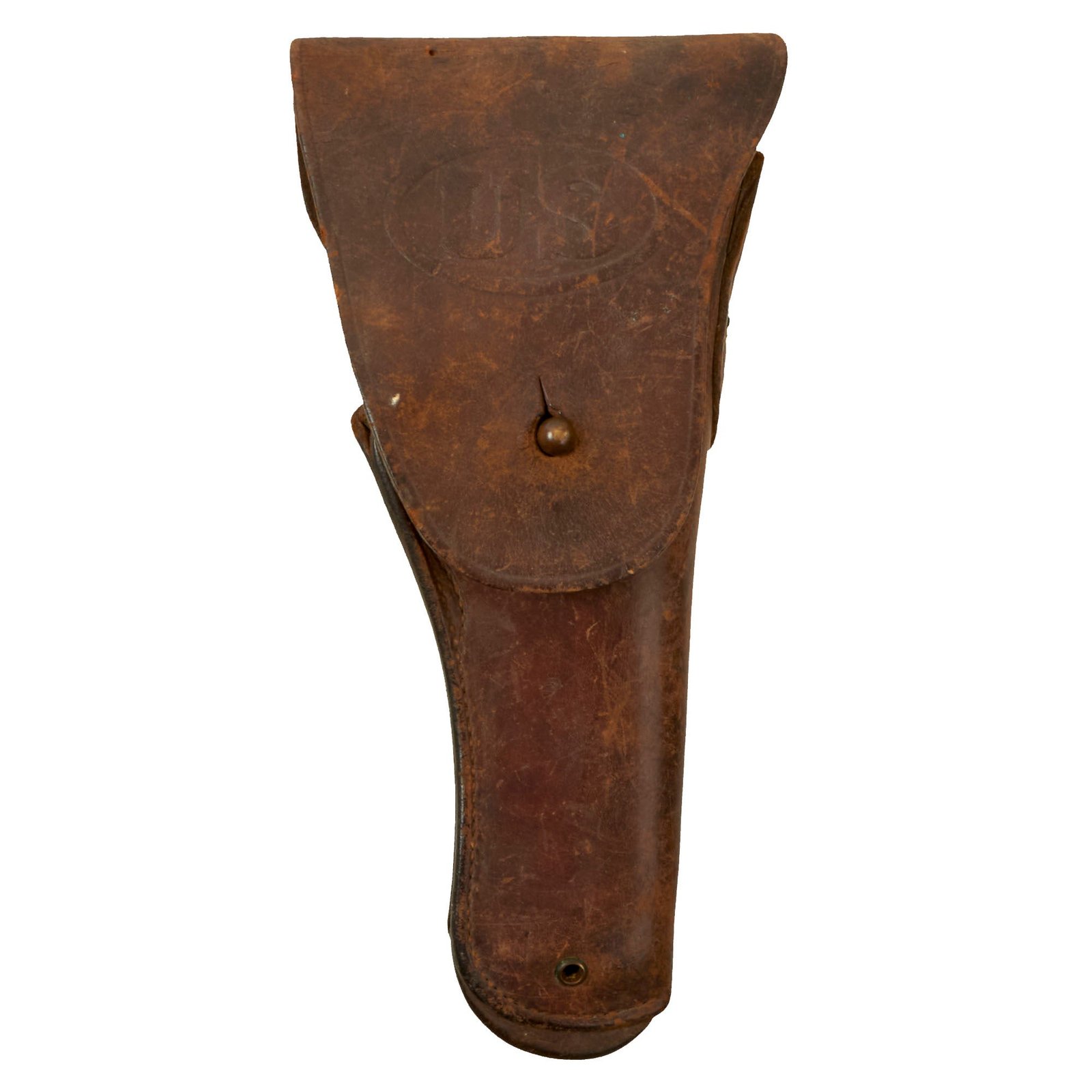 Buy Original U.S. WWI M1916 .45 Leather Holster Made by Rare Maker Keyston Bros. - Inspected by J.R. | Original Firearms Antique For Sale
