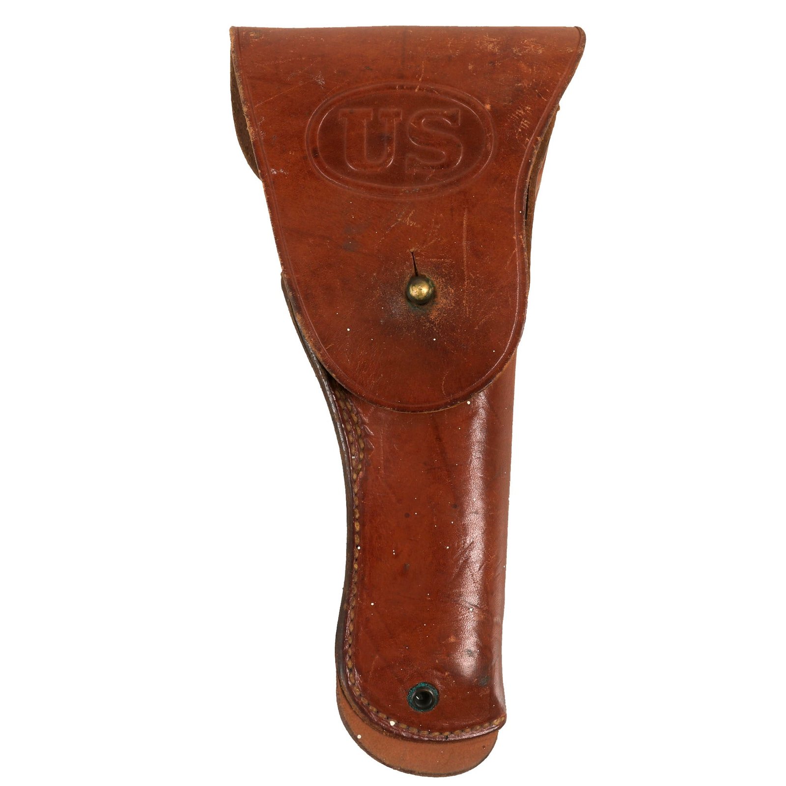 Buy Original U.S. WWII Era Excellent Condition M1916 .45 Colt 1911 Leather Holster by Milwaukee Saddlery Co. - Dated 1942 | Original Firearms Antique For Sale