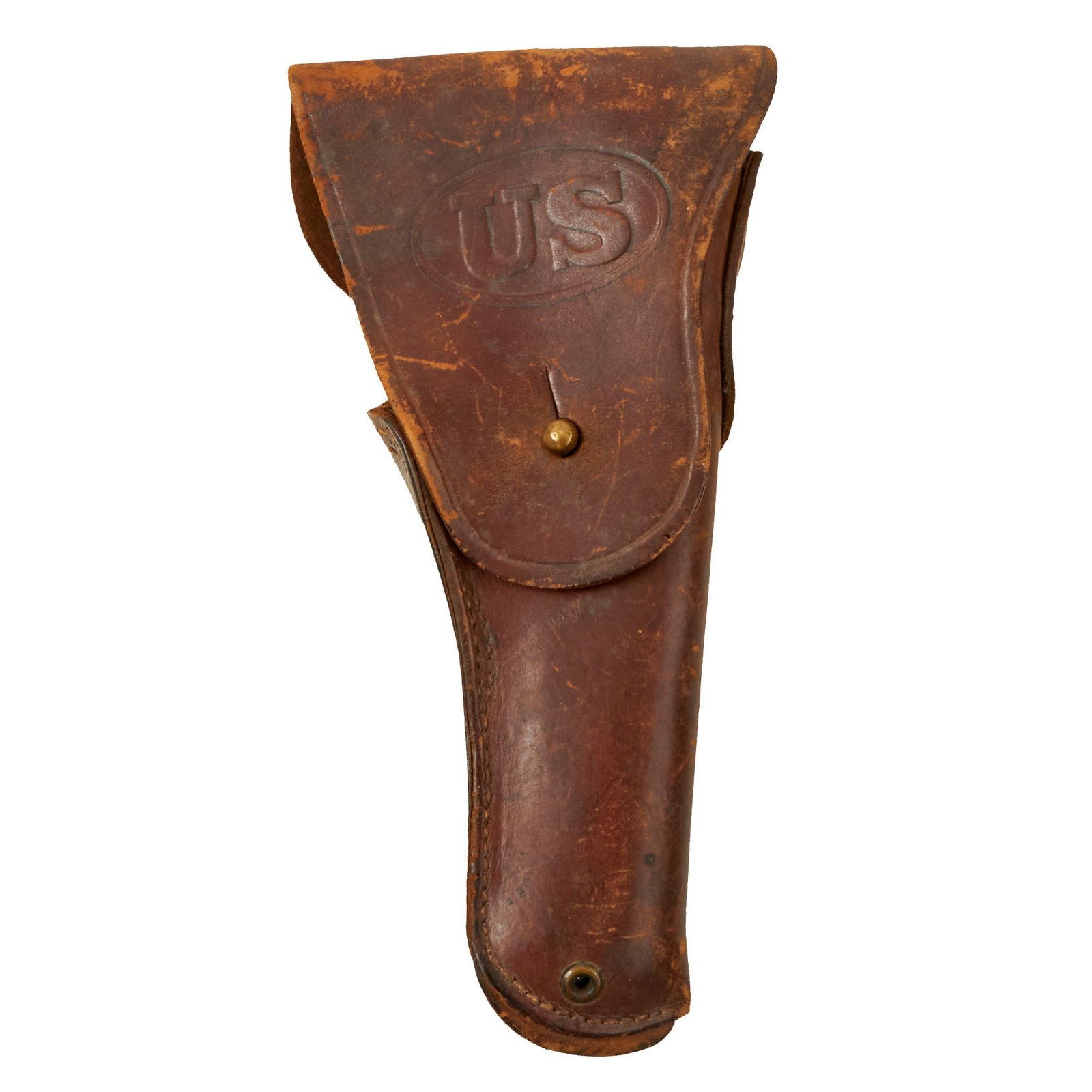 Buy Original U.S. WWII M1916 .45 Colt 1911 Leather Holster by Sears Saddlery Identified to Marine Corpsman Ralph G. Burkinel, 2nd Marine Division | Original Firearms Antique For Sale
