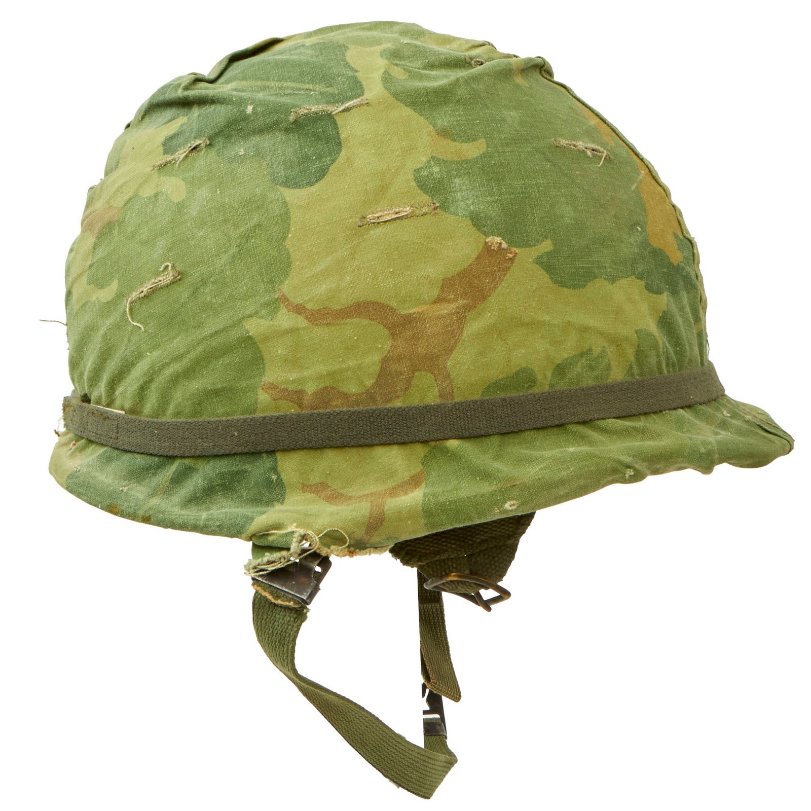 Buy Original U.S. Vietnam M1 Paratrooper Helmet with USMC Reversible Camouflage Cover and Liner | Original Firearms Antique For Sale