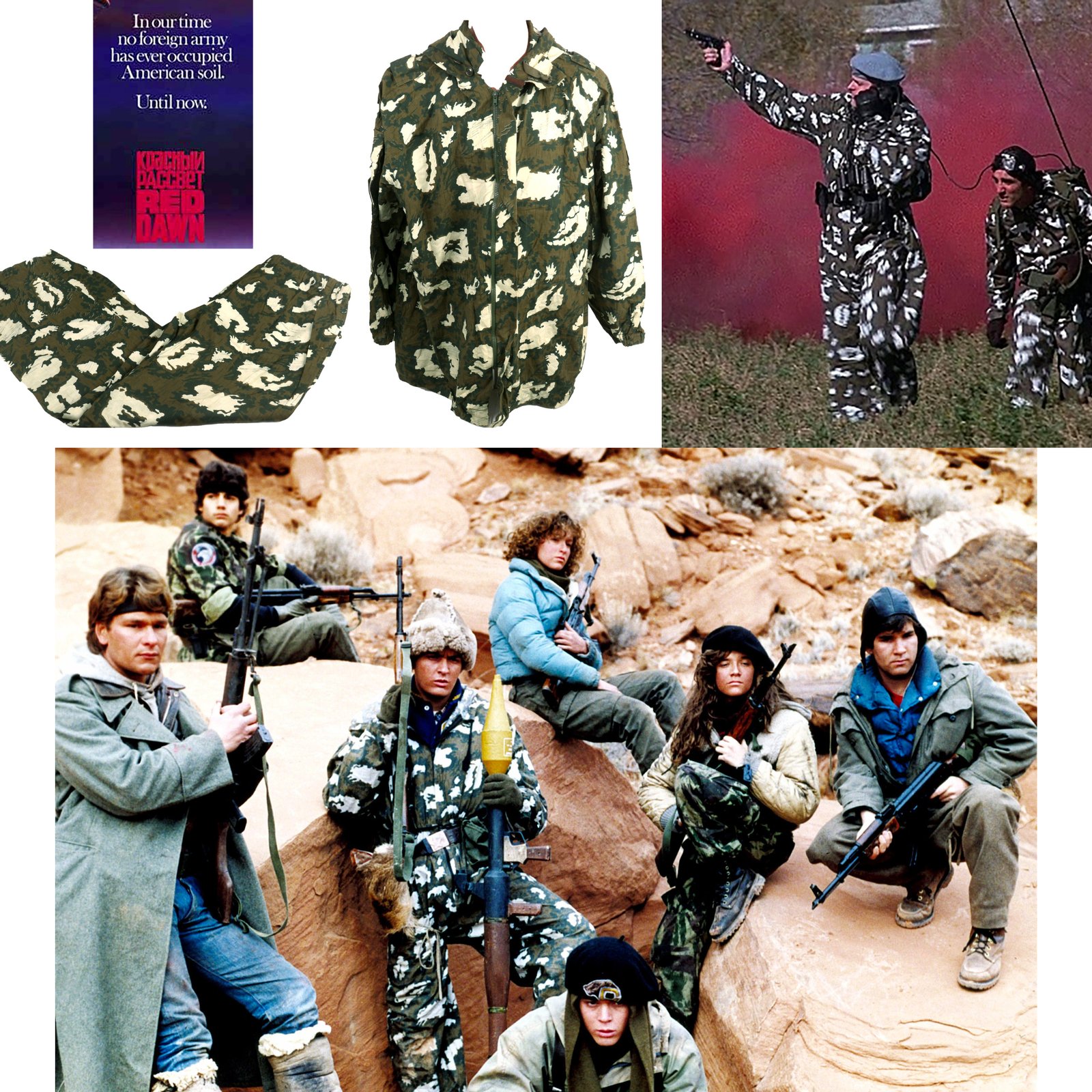 Buy Original Film 1984 Movie “Red Dawn” Wardrobe Costume: Soviet Kamuflirovannyy Letniy Maskirovochnyy Kombinezon KLMK Camouflage Suit - | Original Firearms Antique For Sale