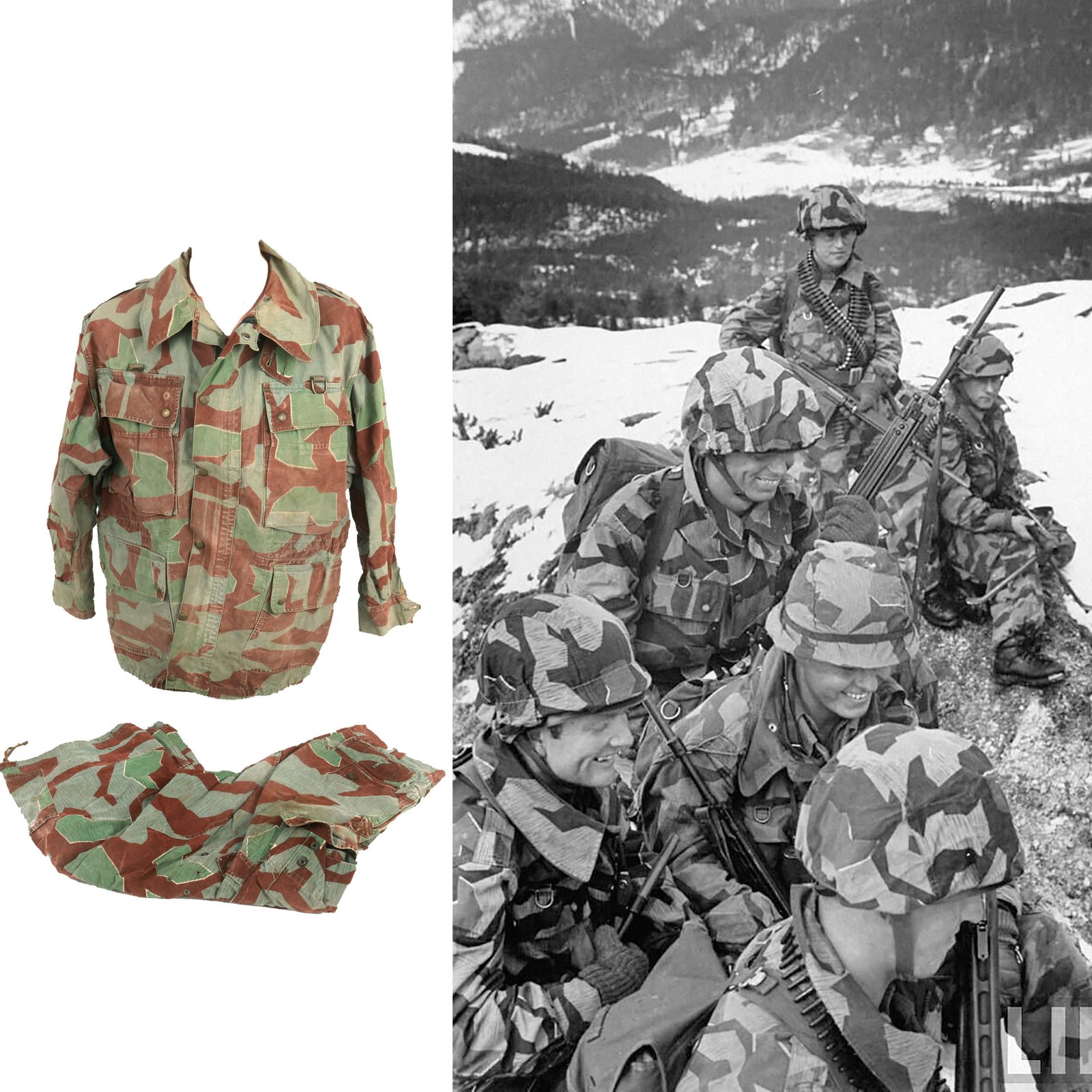 Buy Original German Early Cold War Era West German Circa 1956 Bundeswehr Splinter Camouflage Pattern Field Uniform Set | Original Firearms Antique For Sale