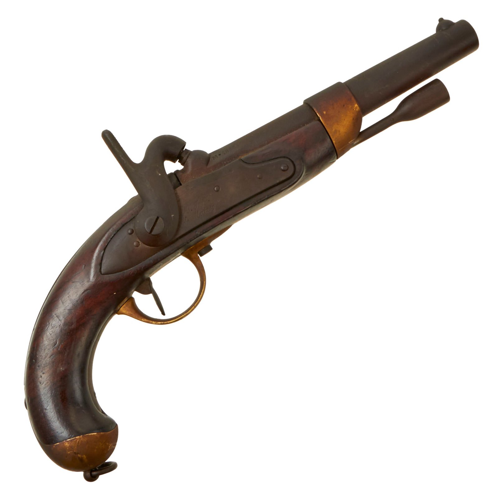 Buy Original U.S. Civil War Era French Modèle 1822T bis Percussion Converted Pistol made at Mutzig Arsenal | Original Firearms Antique For Sale