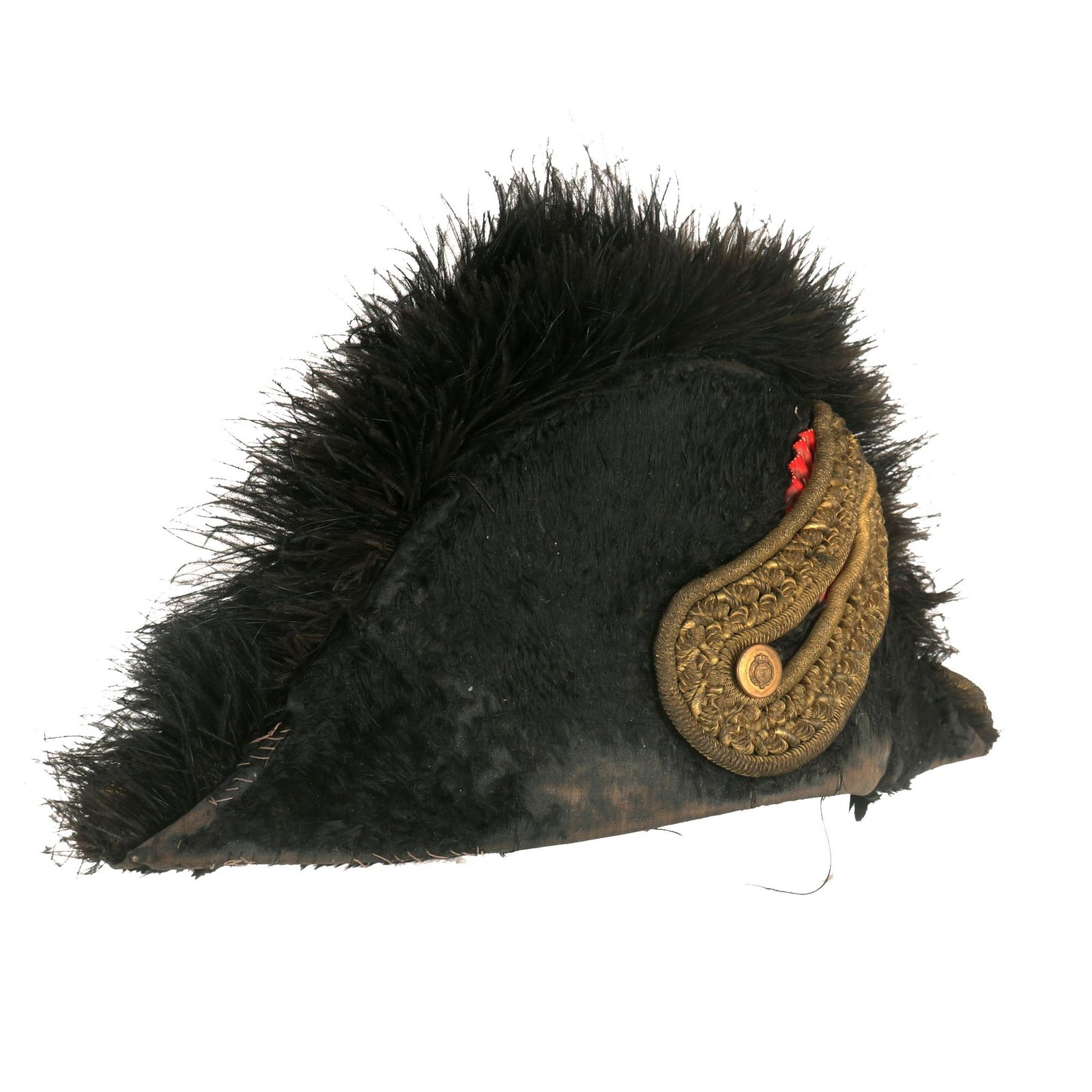 Buy Original Spanish-American War Late 19th Century Spanish Officer’s Chapeau-Bras Collapsible Bicorn Cap by Madrid Based Manufacturer | Original Firearms Antique For Sale