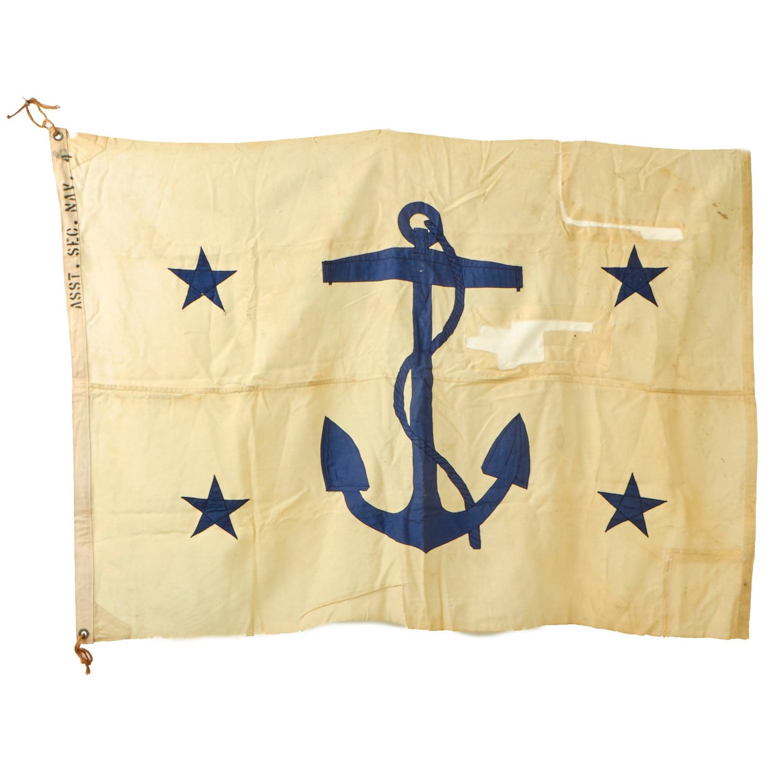Buy Original U.S. WWII US Navy Secretary of the Navy Flag - 4’ 10” x 3’ 6” | Original Firearms Antique For Sale
