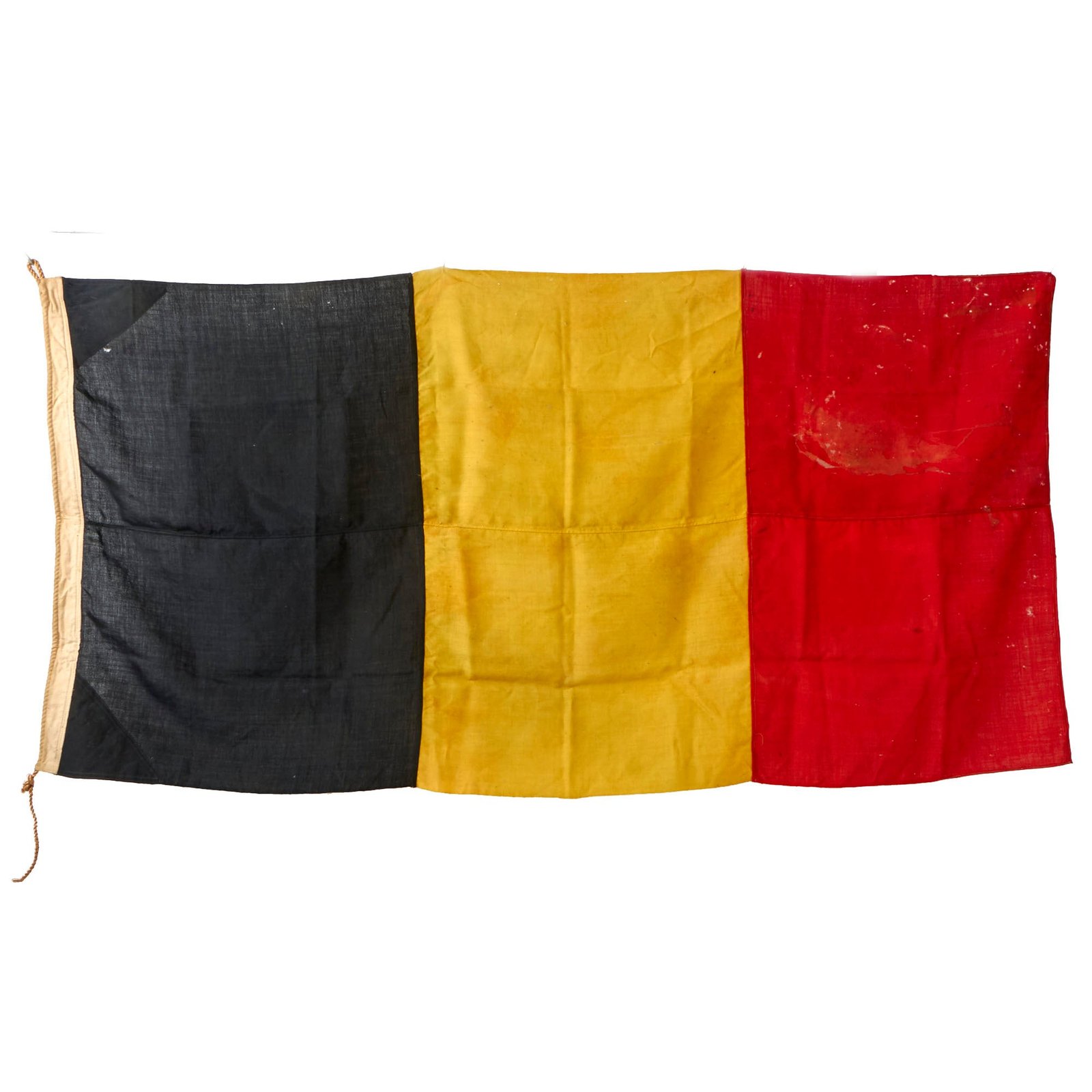 Buy Original Belgian WWII Era Civil Ensign of Belgium Flag 33 ½” x 70 ½” | Original Firearms Antique For Sale
