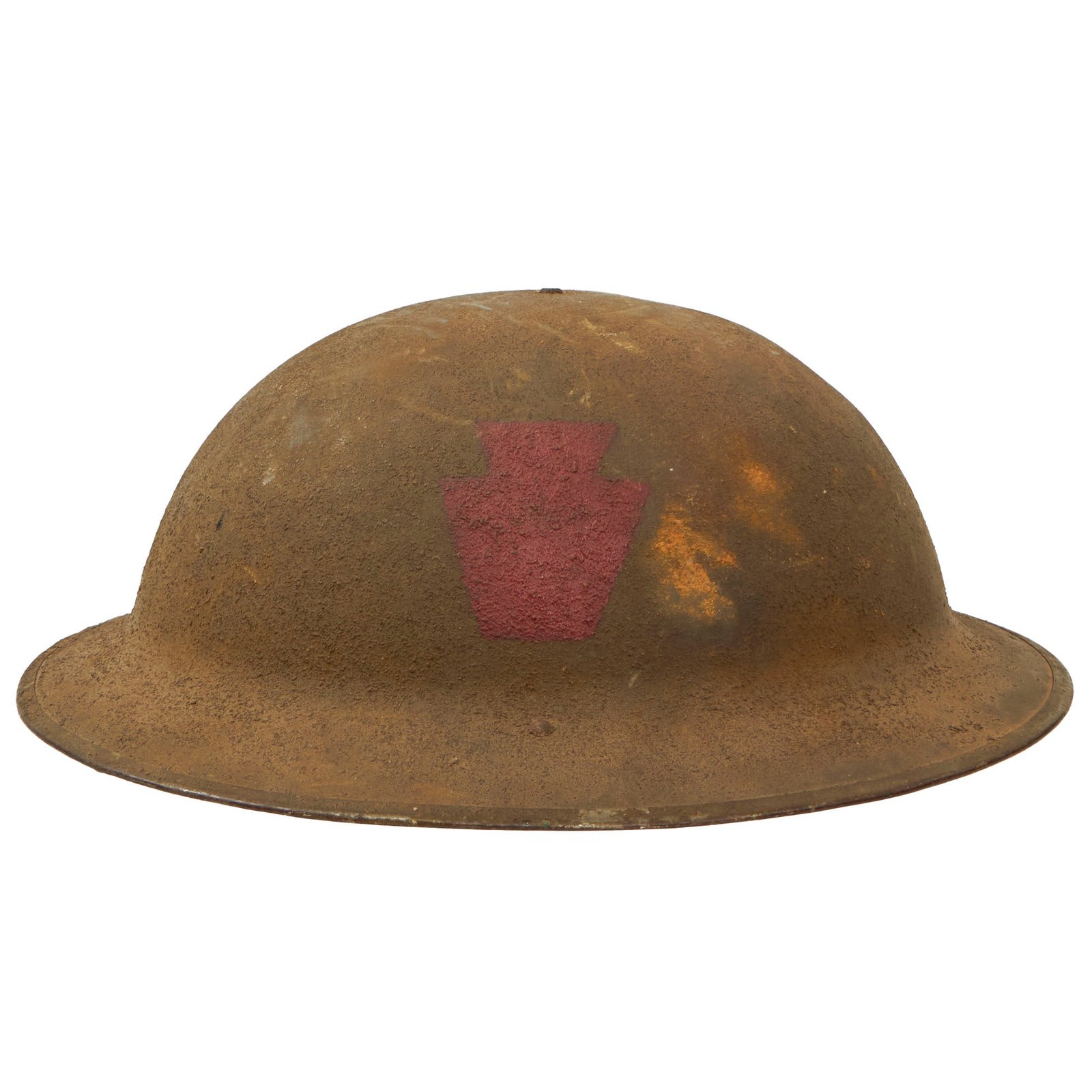 Buy Original U.S. WWI M1917 28th Infantry Division Doughboy Helmet With Textured Paint - Keystone Division | Original Firearms Antique For Sale