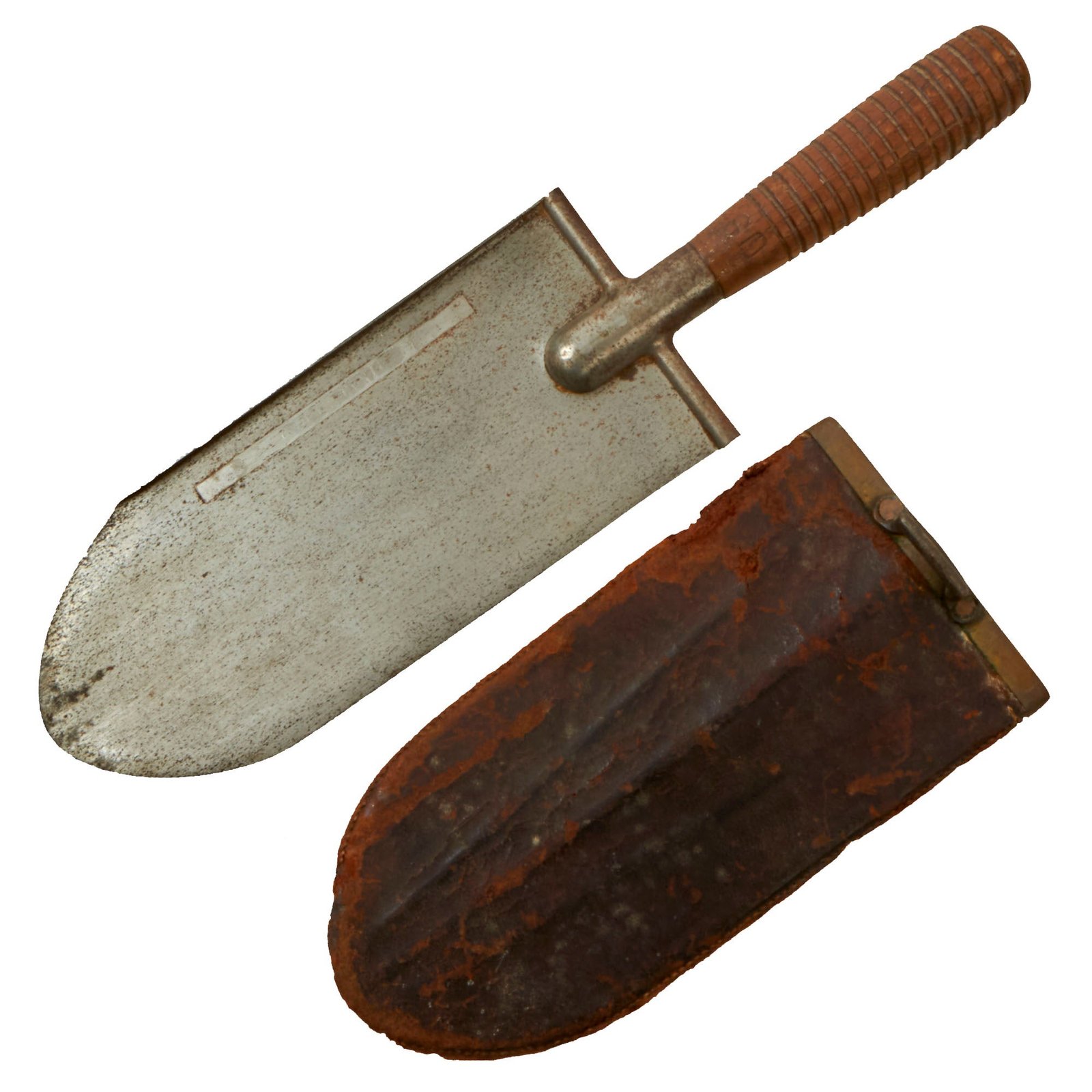 Buy Original U.S. Indian Wars Era Model 1873 Entrenching Tool Knife with U.S. Marked Leather Scabbard | Original Firearms Antique For Sale