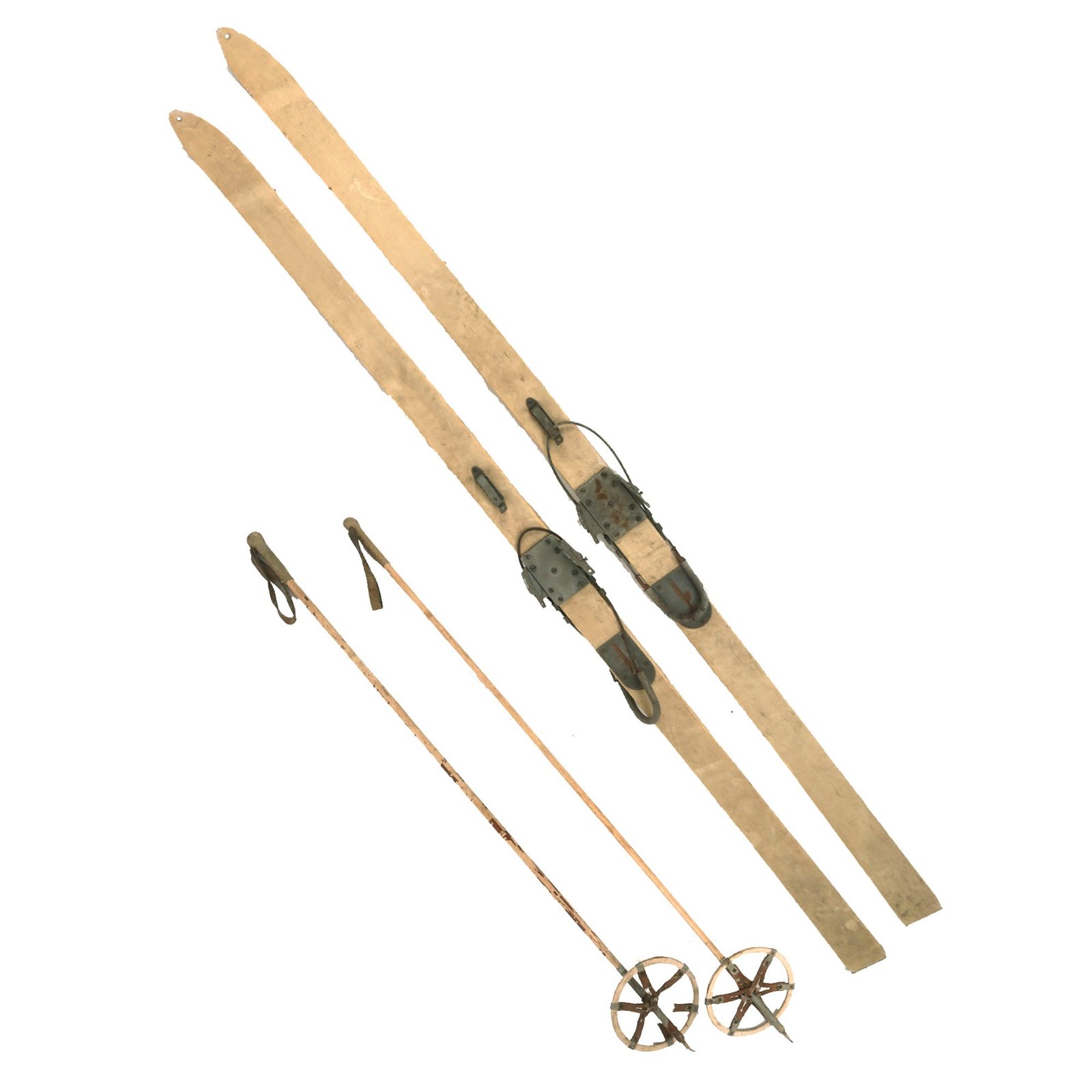 Buy Original U.S. WWII 10th Mountain Division Skis and Poles by Dovre - Dated 1943 | Original Firearms Antique For Sale
