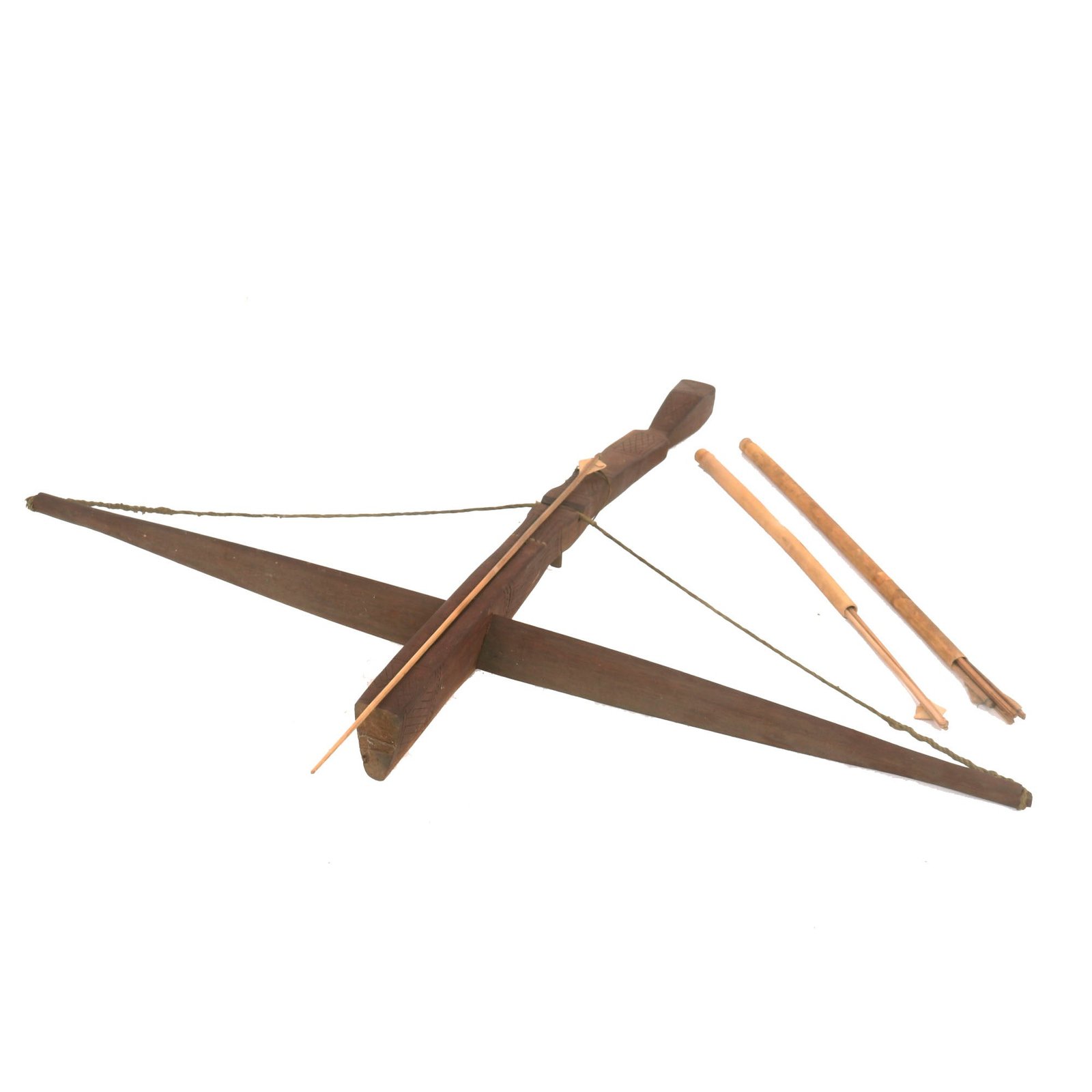 Buy Original Vietnam War Montagnard Crossbow with Bolts and 2 Quivers - USGI Bring Back | Original Firearms Antique For Sale