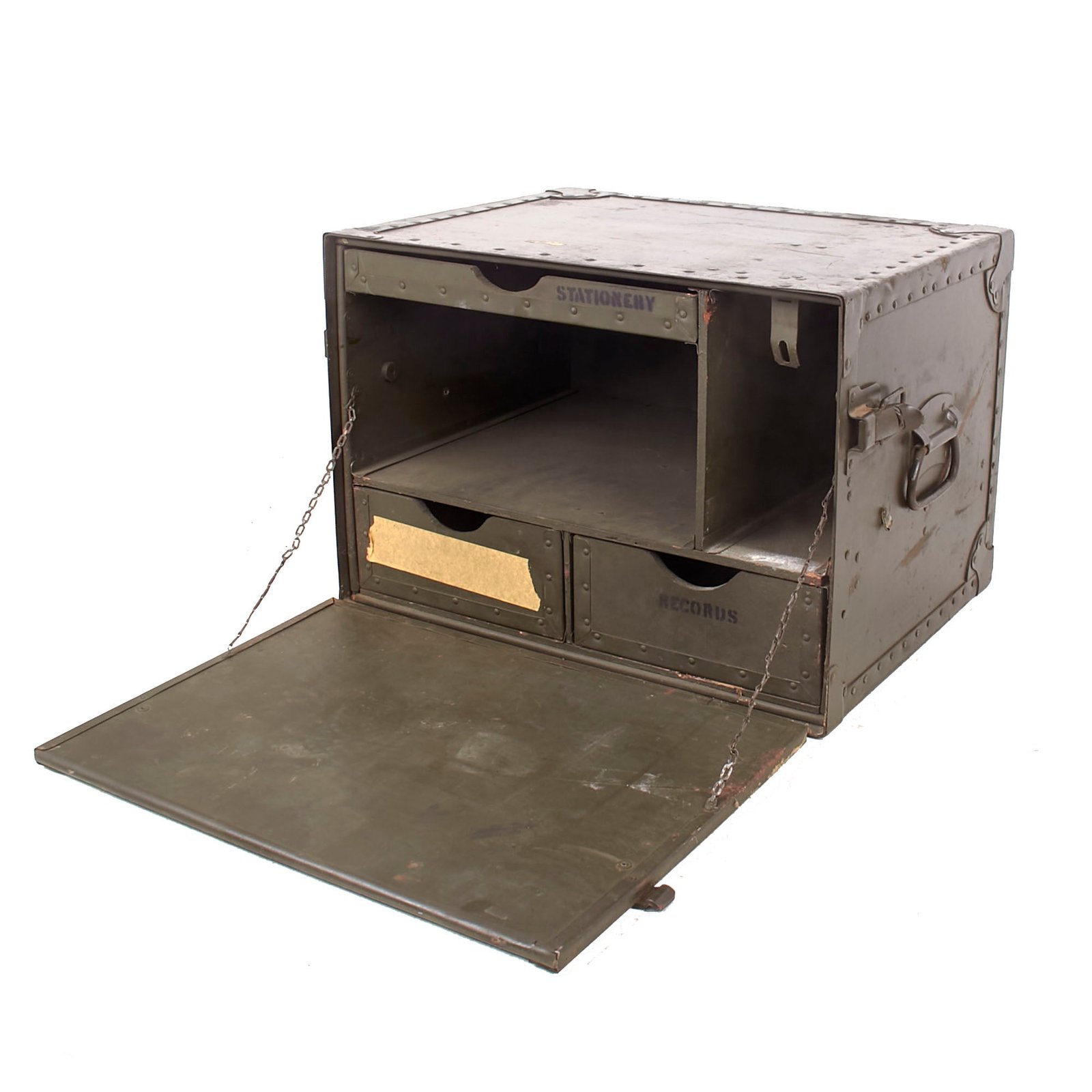 Buy Original U.S. WWII Army Officer Folding Field Desk Type 2 with Stenciled Drawers | Original Firearms Antique For Sale