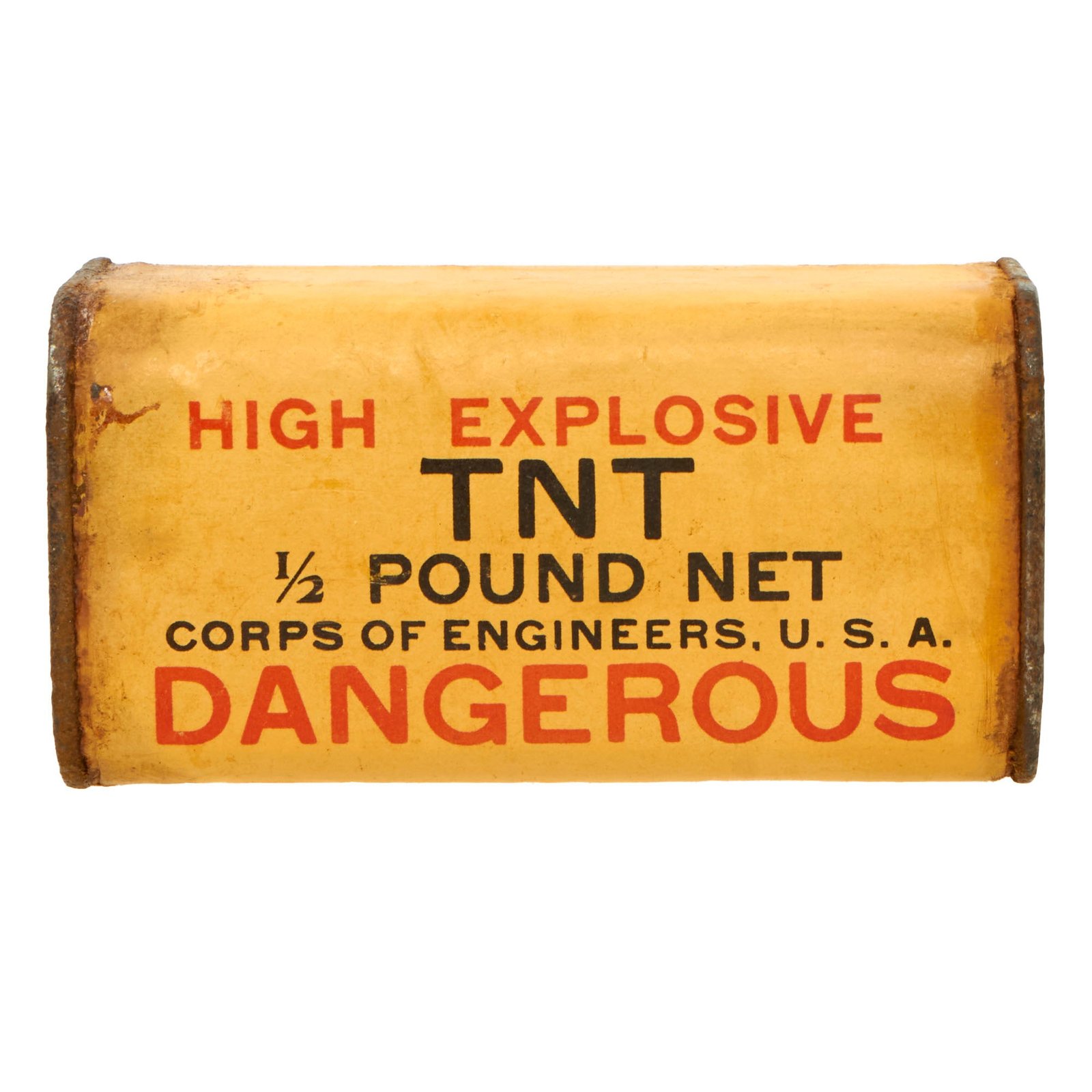 Buy Original U.S. WWII Corps of Engineers High Explosive TNT 1/2 Pound Block - INERT | Original Firearms Antique For Sale