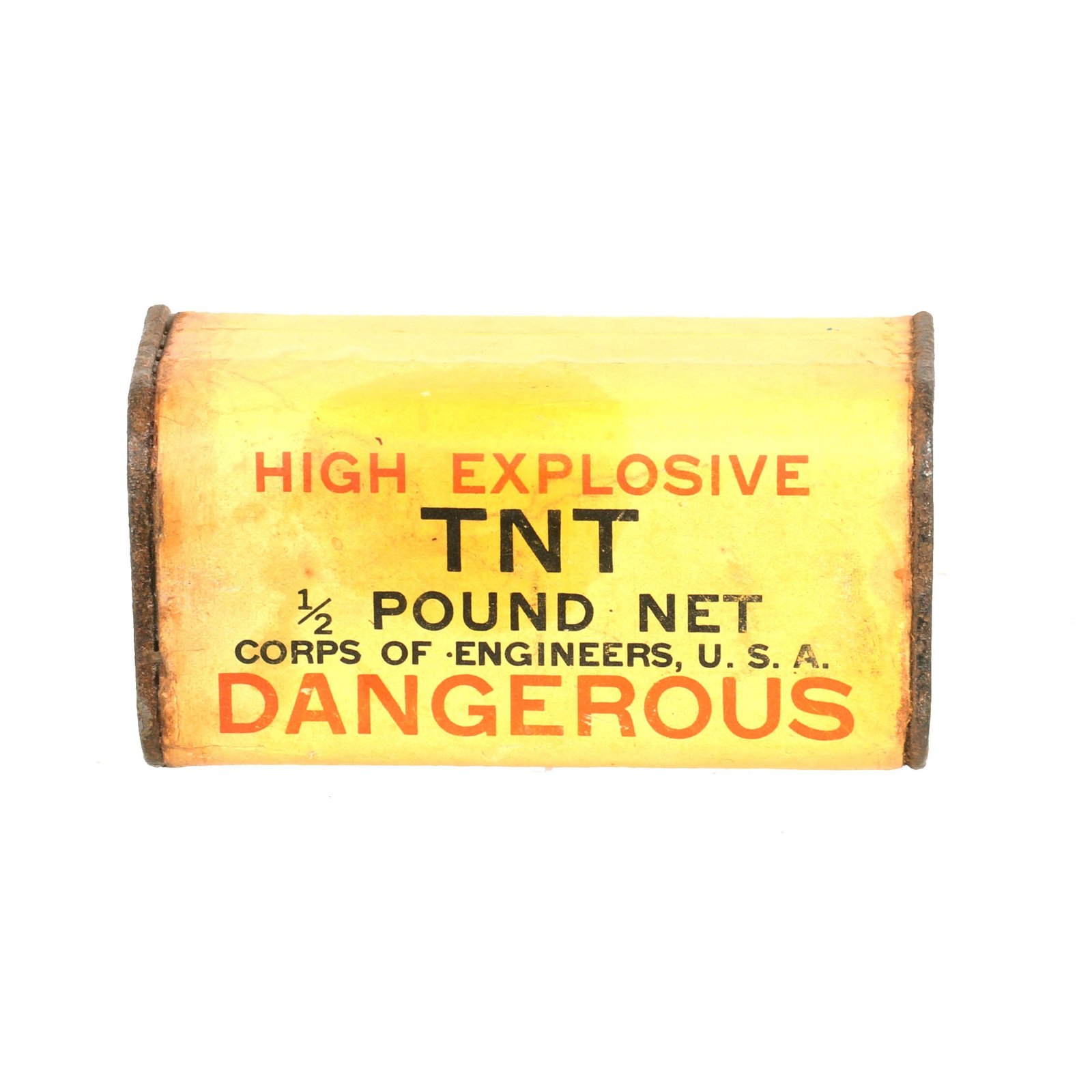 Buy Original U.S. WWII Corps of Engineers High Explosive TNT 1/2 Pound Block - INERT | Original Firearms Antique For Sale