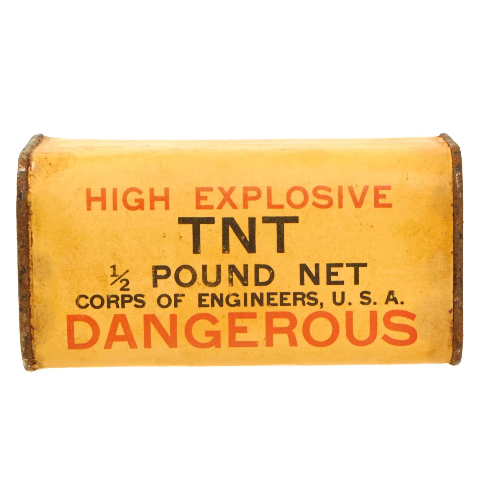 Buy Original U.S. WWII Corps of Engineers High Explosive TNT 1/2 Pound Block - INERT | Original Firearms Antique For Sale