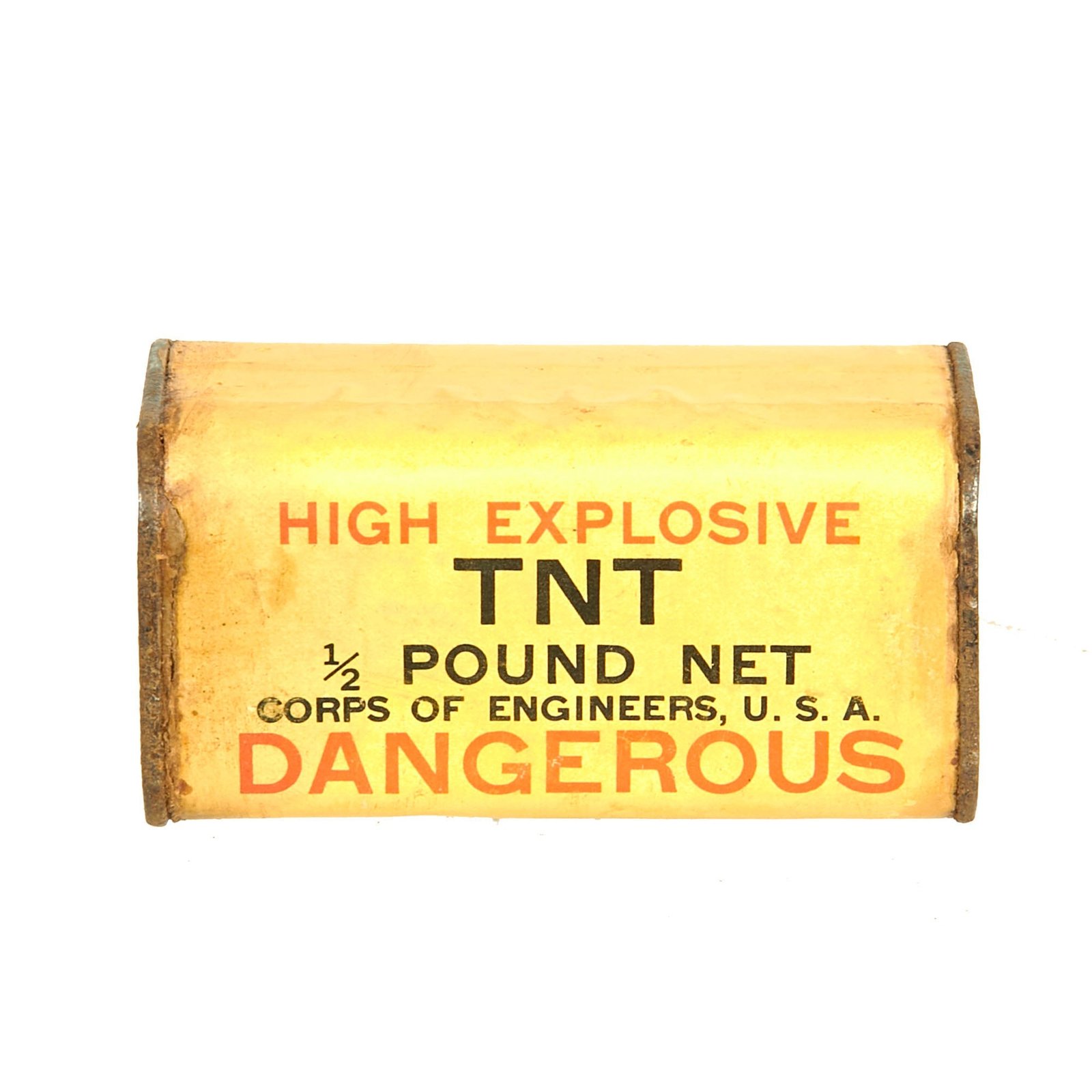Buy Original U.S. WWII Corps of Engineers High Explosive TNT 1/2 Pound Block - INERT | Original Firearms Antique For Sale