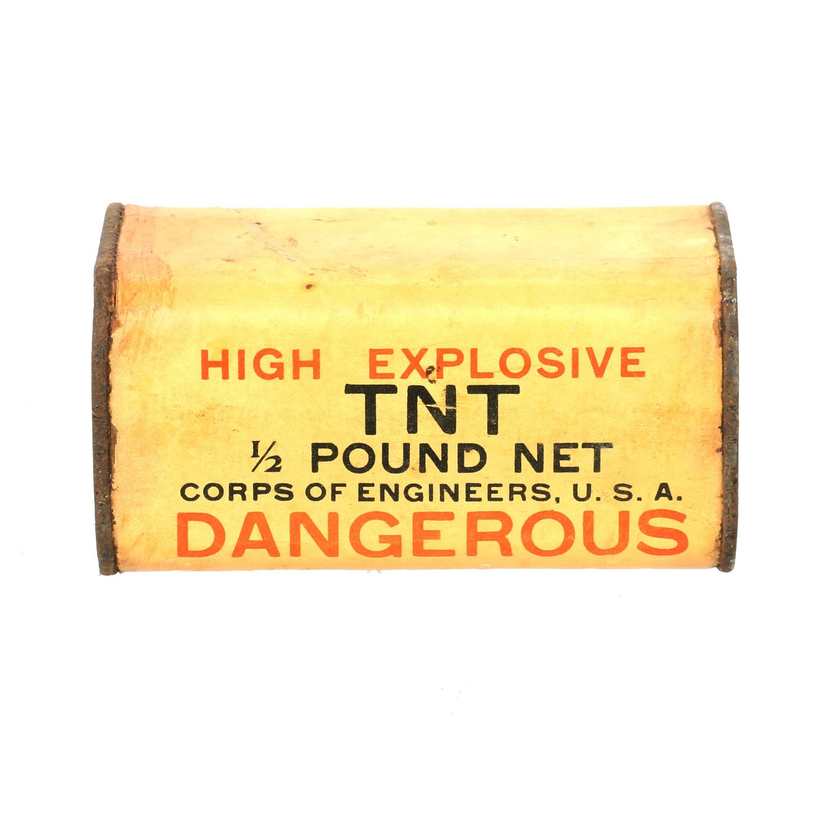 Buy Original U.S. WWII Corps of Engineers High Explosive TNT 1/2 Pound Block - INERT | Original Firearms Antique For Sale