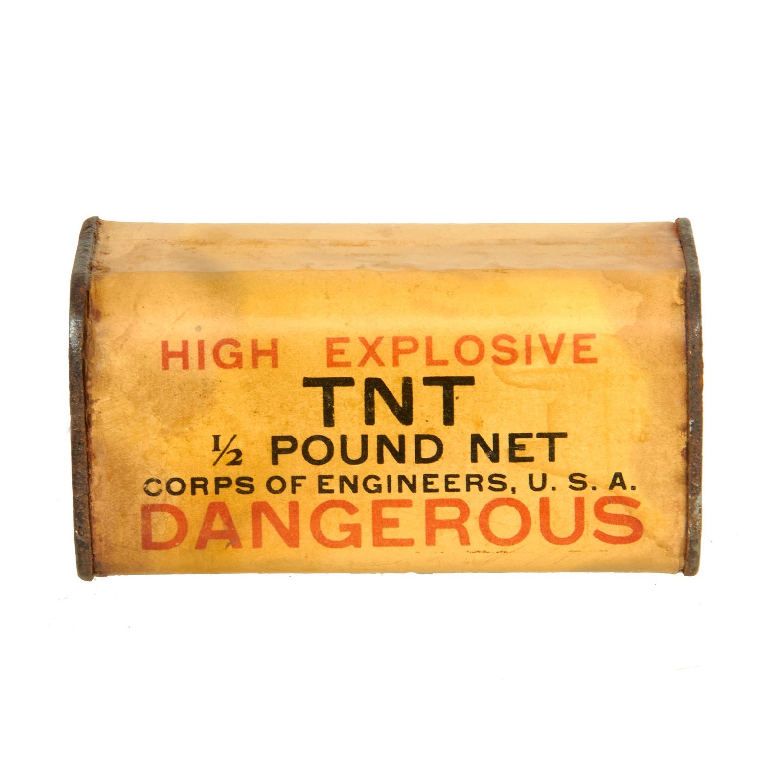 Buy Original U.S. WWII Corps of Engineers High Explosive TNT 1/2 Pound Block - INERT | Original Firearms Antique For Sale
