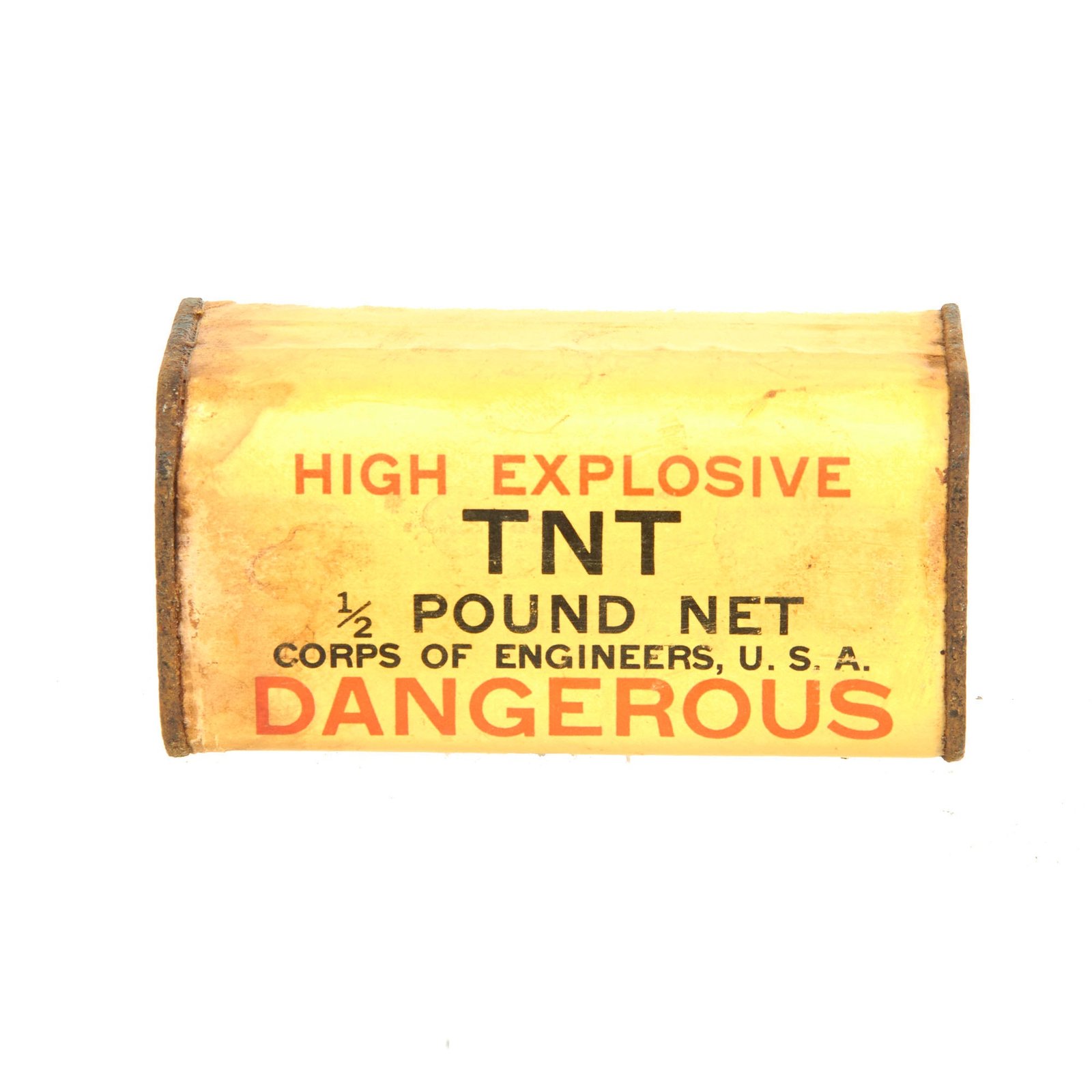 Buy Original U.S. WWII Corps of Engineers High Explosive TNT 1/2 Pound Block - INERT | Original Firearms Antique For Sale
