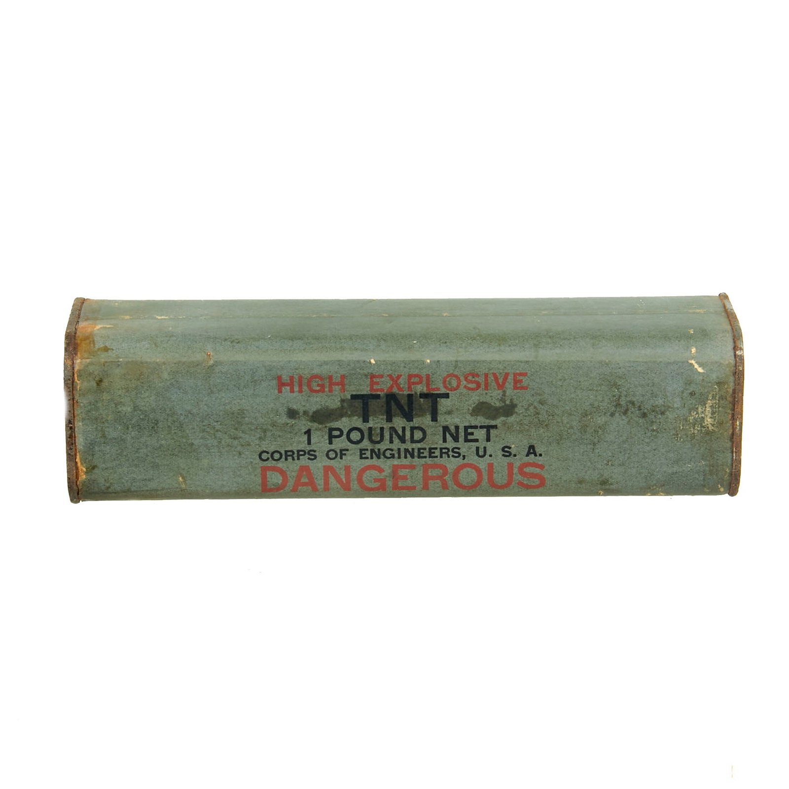 Buy Original U.S. WWII Corps of Engineers High Explosive TNT 1 Pound Block - INERT | Original Firearms Antique For Sale