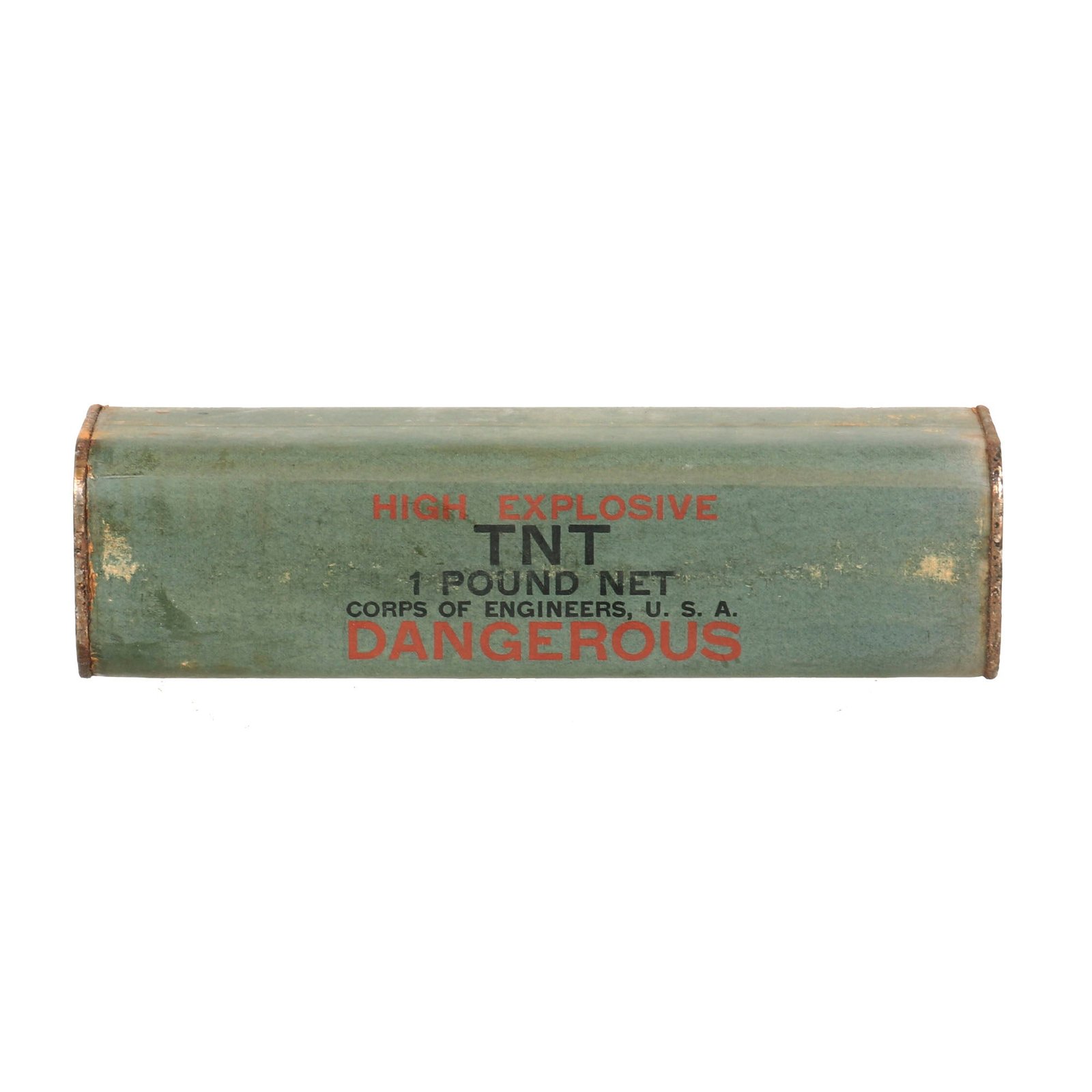 Buy Original U.S. WWII Corps of Engineers High Explosive TNT 1 Pound Block - INERT | Original Firearms Antique For Sale