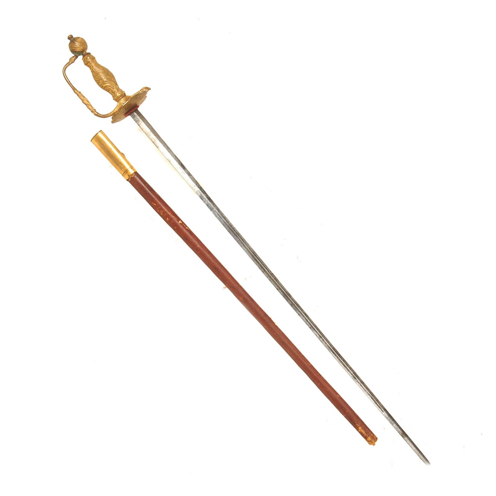 Buy Original Early 19th Century European Continental Child’s Court Small Sword with Partial Scabbard | Original Firearms Antique For Sale