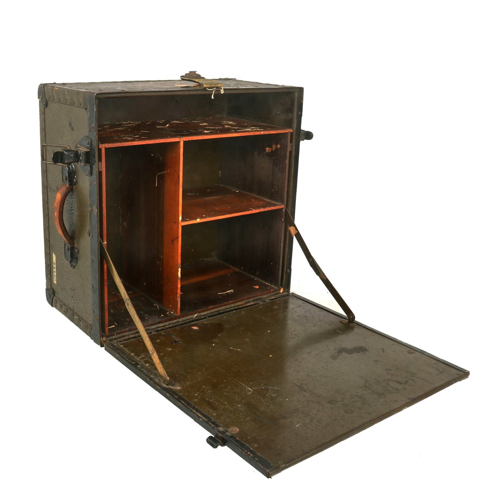 Buy Original U.S. WWII 1942 Dated Army Officer Folding Field Desk by Rice-Stix Dry Goods Company with Markings | Original Firearms Antique For Sale