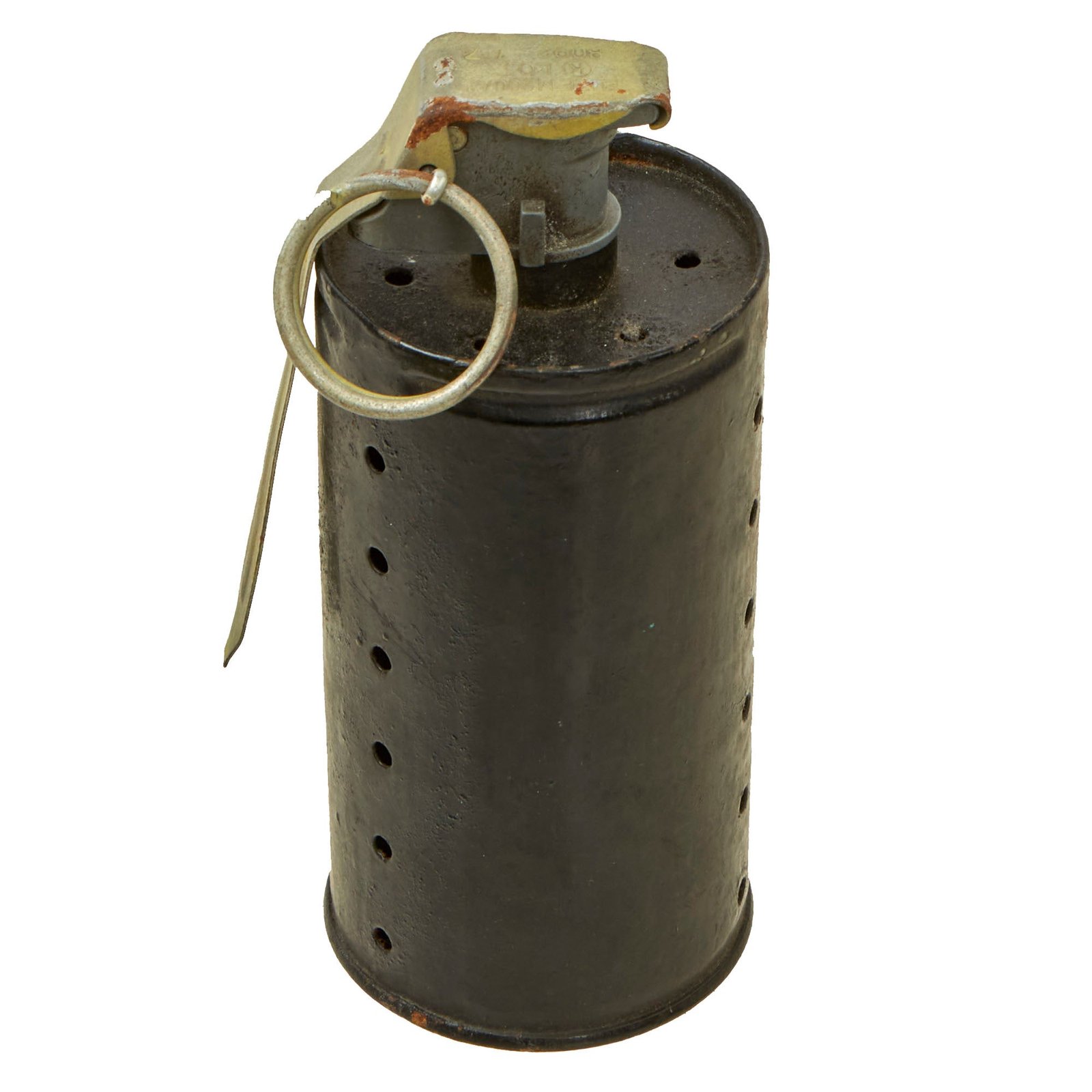 Buy Original U.S. WWII Inert Cylinder Smoke Gas Grenade with M200A1 Fuse | Original Firearms Antique For Sale