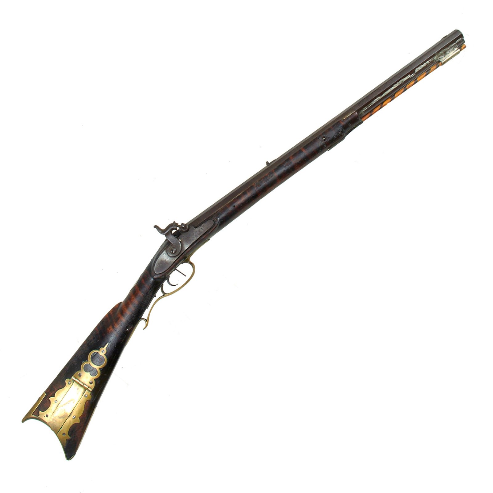 Buy Original U.S. Pennsylvania Percussion Converted Cut Down Rifle Rifle with Flame Maple Stock & Set Trigger - Circa 1835 | Original Firearms Antique For Sale