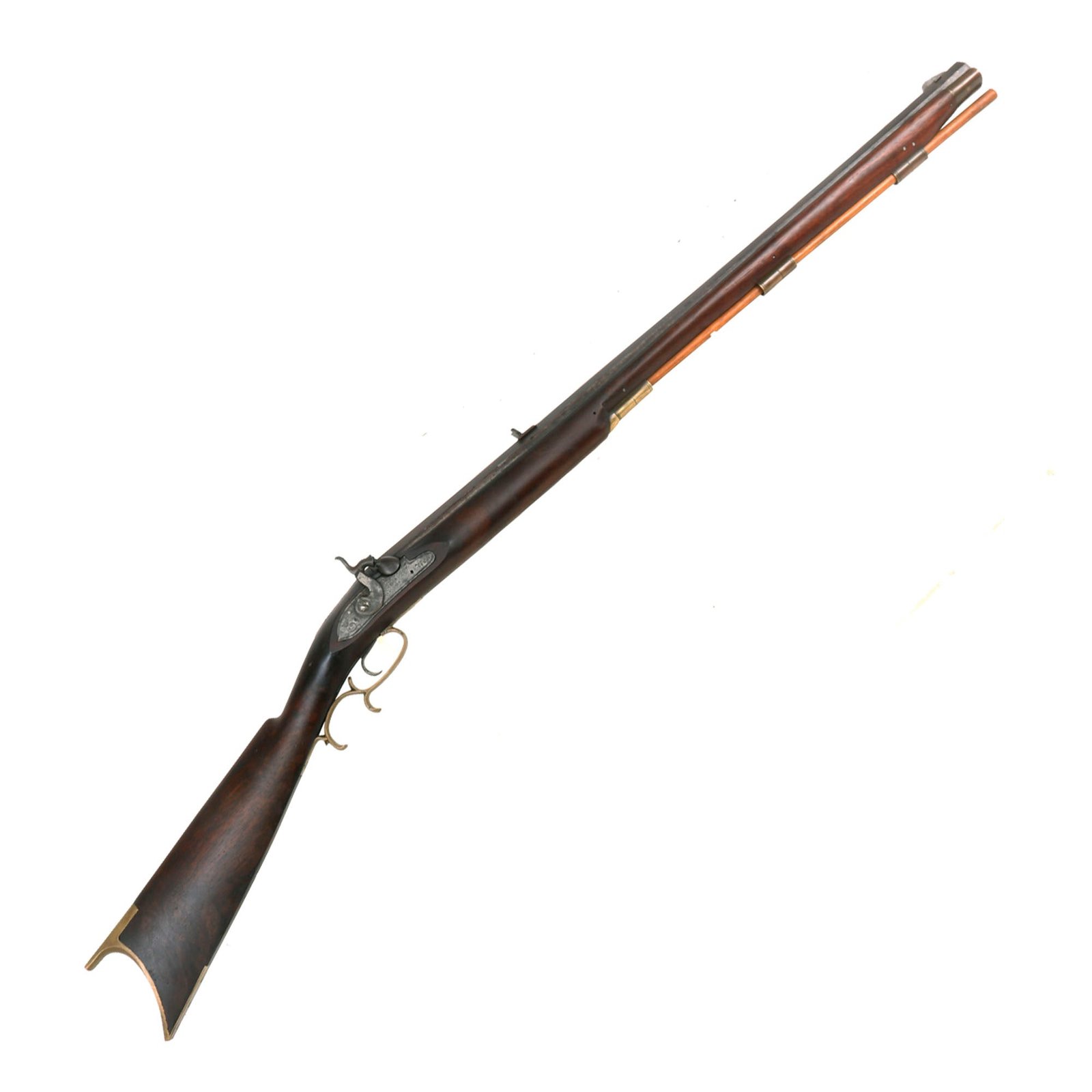 Buy Original U.S. Ohio Style .54cal Big Bore Percussion Rifle Signed CHR ZIMMERMAN A LIMVER with Lock by Golcher - Circa 1850 | Original Firearms Antique For Sale