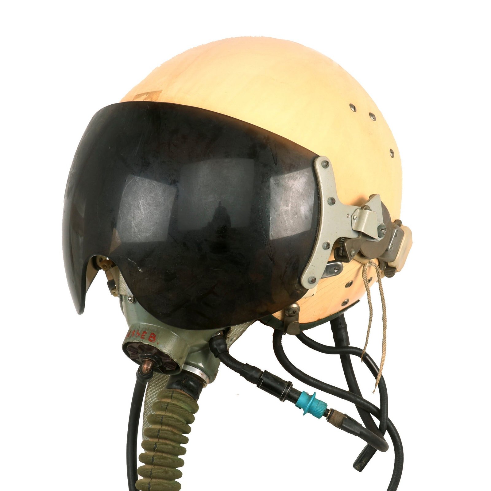 Buy Original Soviet Cold War MiG-29 Fighter Jet Flying Helmet with Tint Visor & Oxygen Mask | Original Firearms Antique For Sale