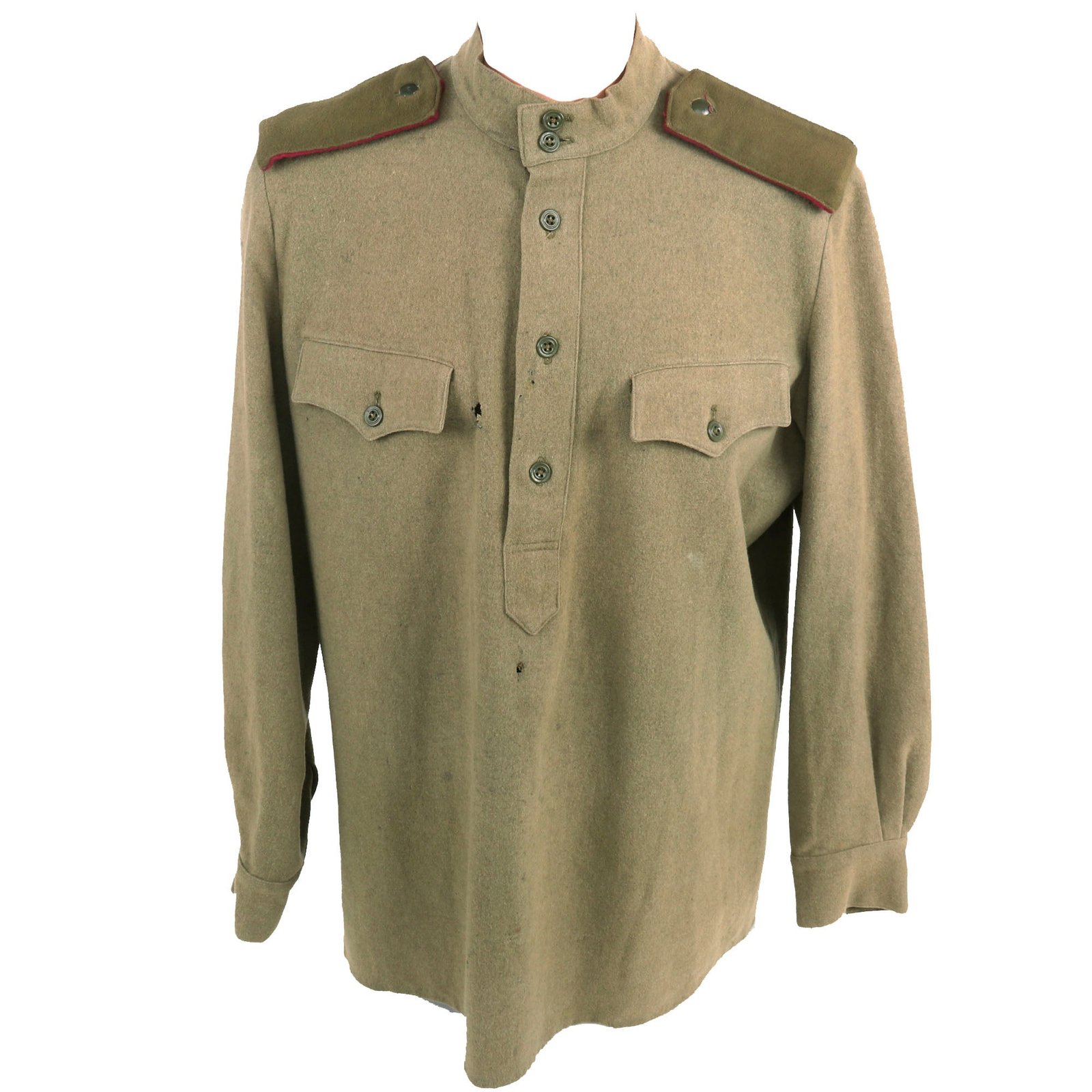 Buy Original Soviet WWII M1943 Uniform Gymnastyorka Blouse Made from U.S. Lend-Lease Wool - Infantry Shoulder Boards | Original Firearms Antique For Sale