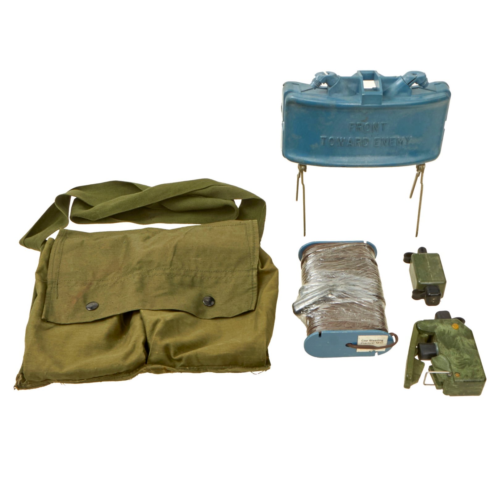 Buy Original U.S. Vietnam War Complete M68 Claymore Mine Training Kit with Canvas Carry Bag - Inert | Original Firearms Antique For Sale