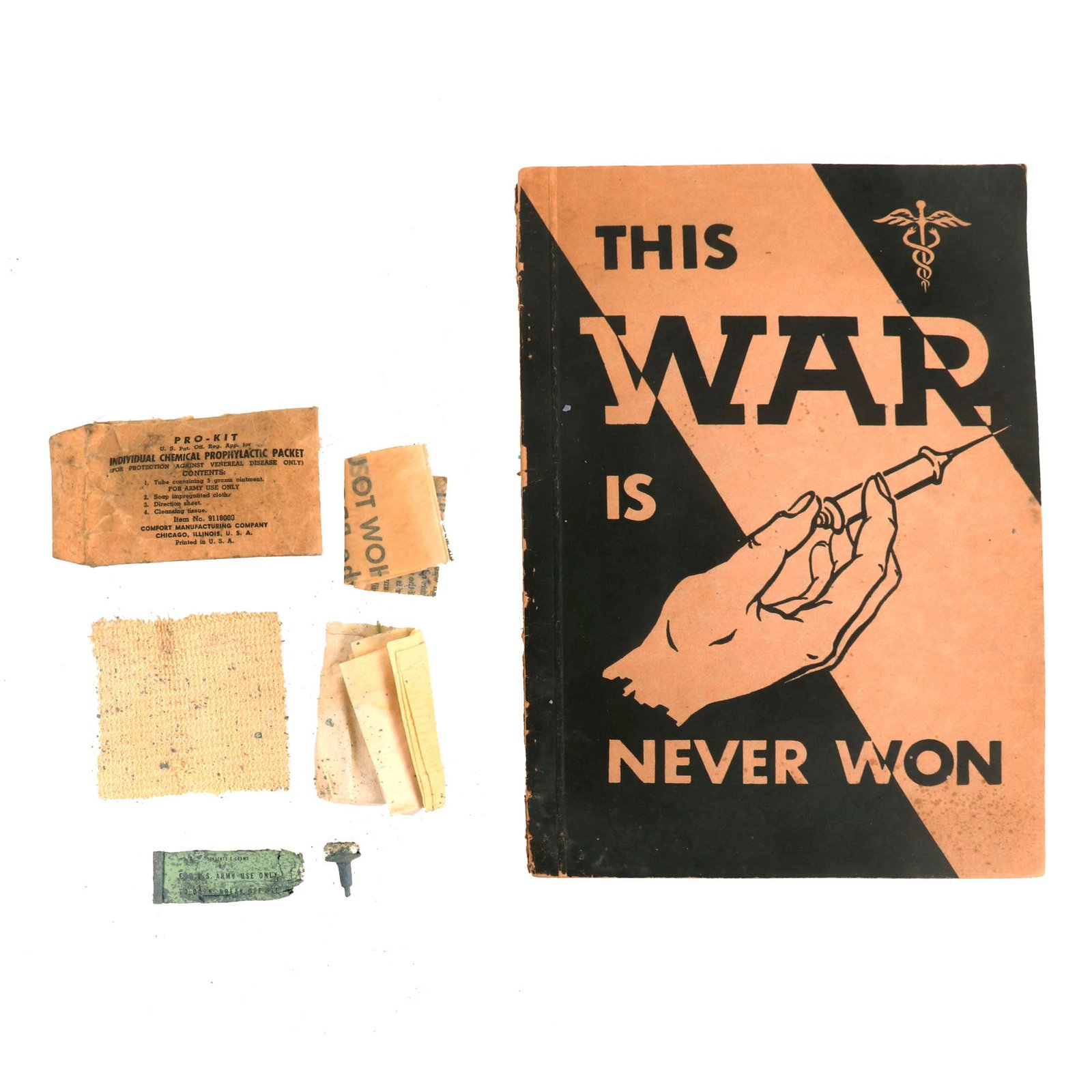 Buy Original U.S. WWII U.S. Military Sex Education Prophylactic Packet With Venereal Disease “Awareness” Booklet - Mature Content | Original Firearms Antique For Sale