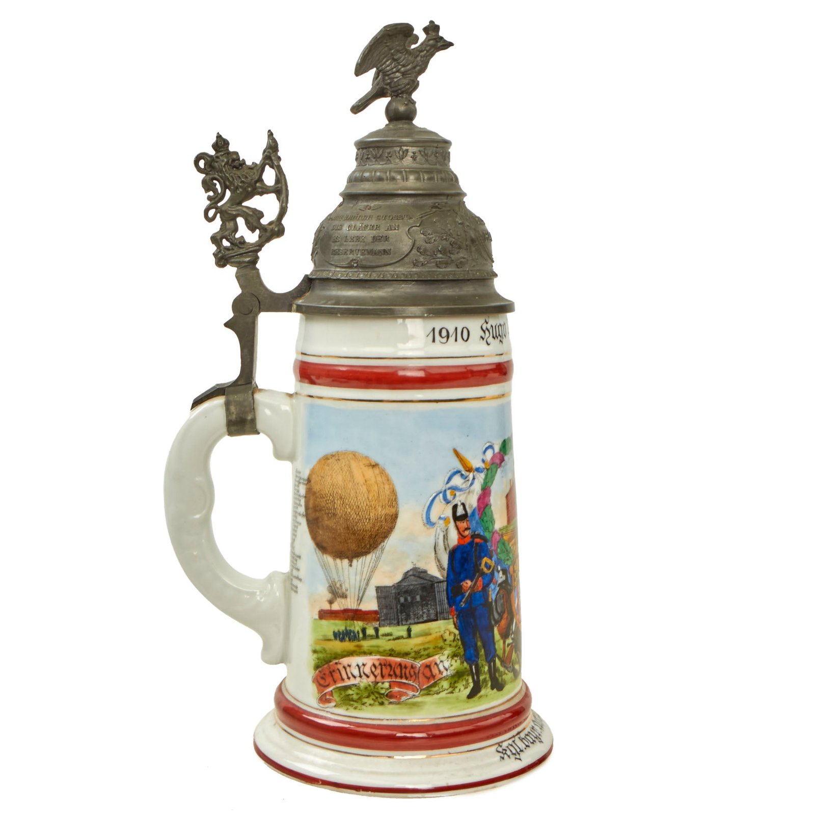 Buy Imperial German WWI Reproduction Regimental Beer Stein - Balloonist Regiment 1910-1912 | Original Firearms Antique For Sale