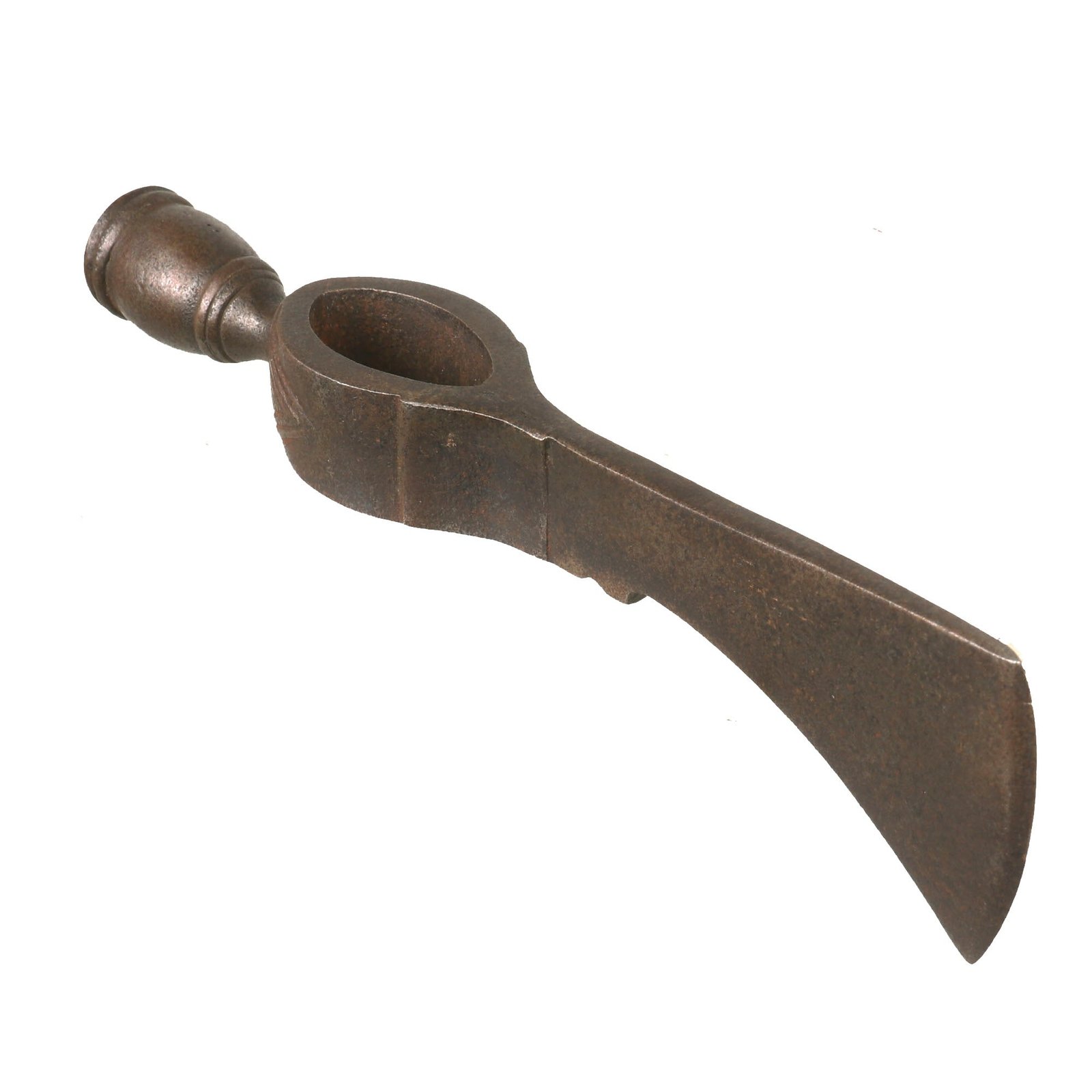 Buy Original Colonial America Late 17th Century to 18th Century Trade Tomahawk Head in Great Condition with Ornamentation | Original Firearms Antique For Sale