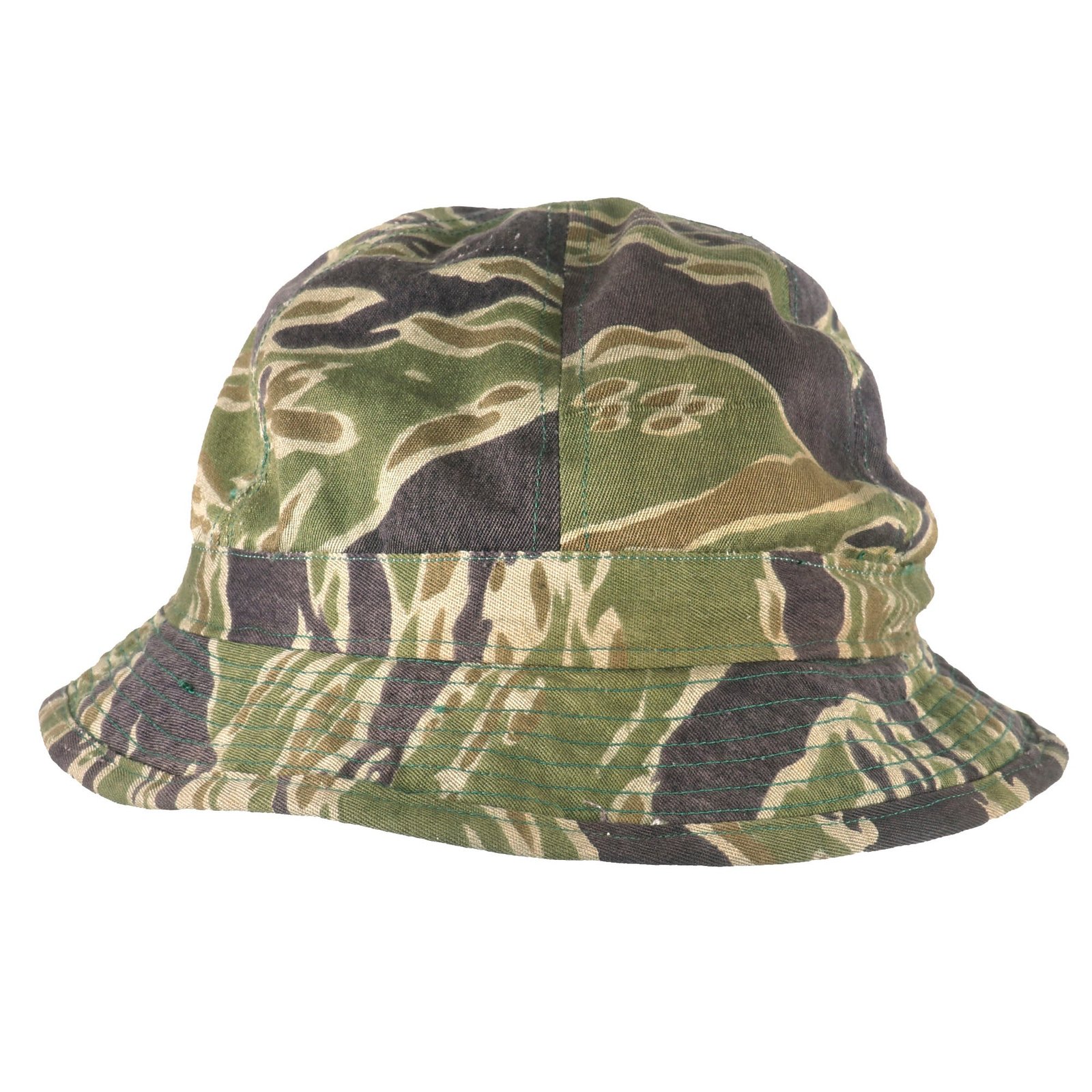 Buy Original U.S. Vietnam War Incountry-Made Tiger Stripe Camouflage Boonie Hat | Original Firearms Antique For Sale
