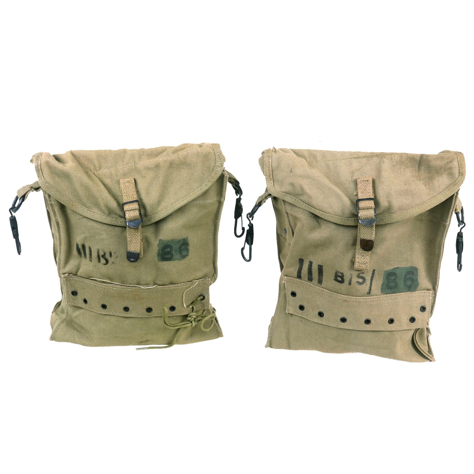 Buy Original U.S. WWII Pair of Medic’s Belt Attachment Bags | Original Firearms Antique For Sale