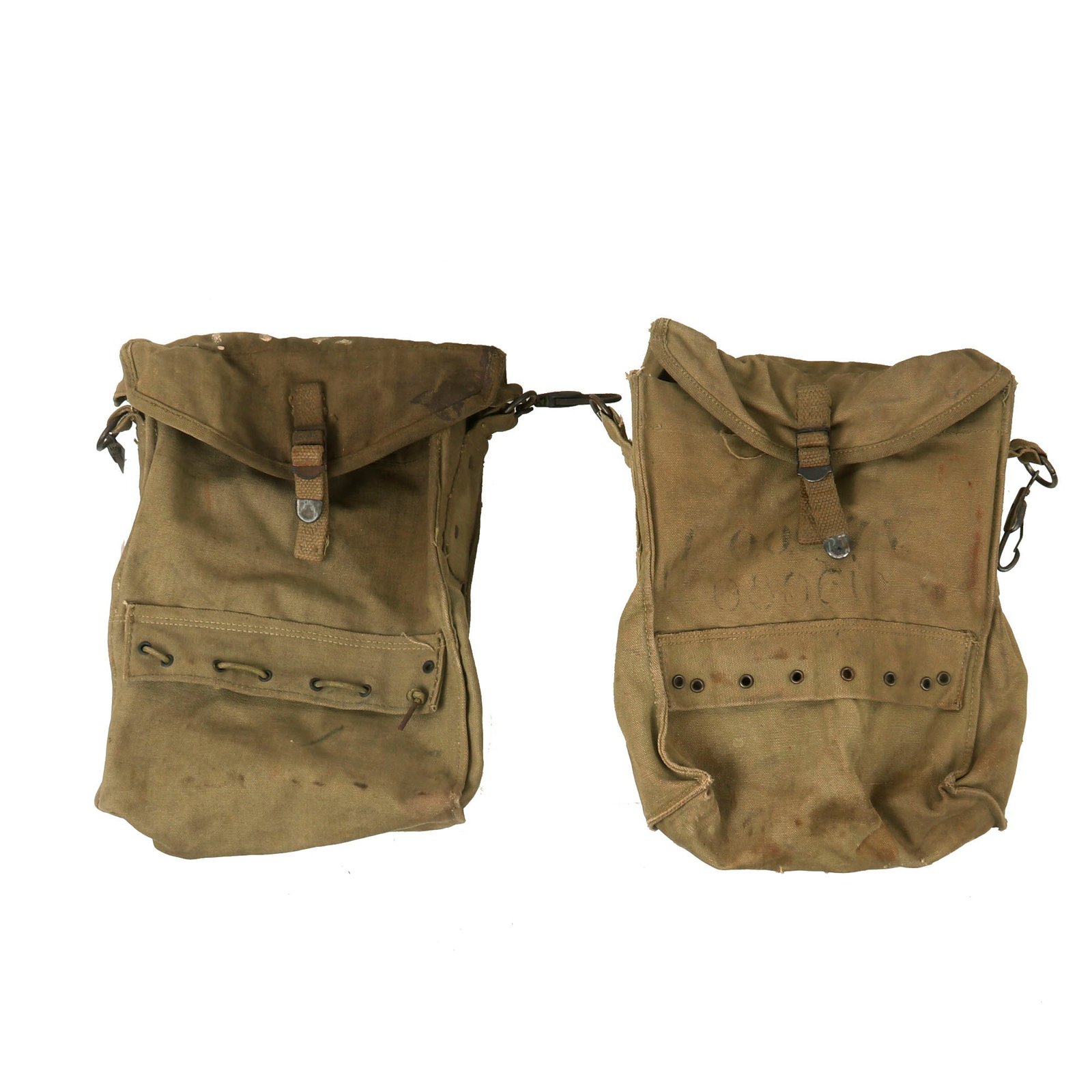 Buy Original U.S. WWII Pair of Medic’s Belt Attachment Bags | Original Firearms Antique For Sale