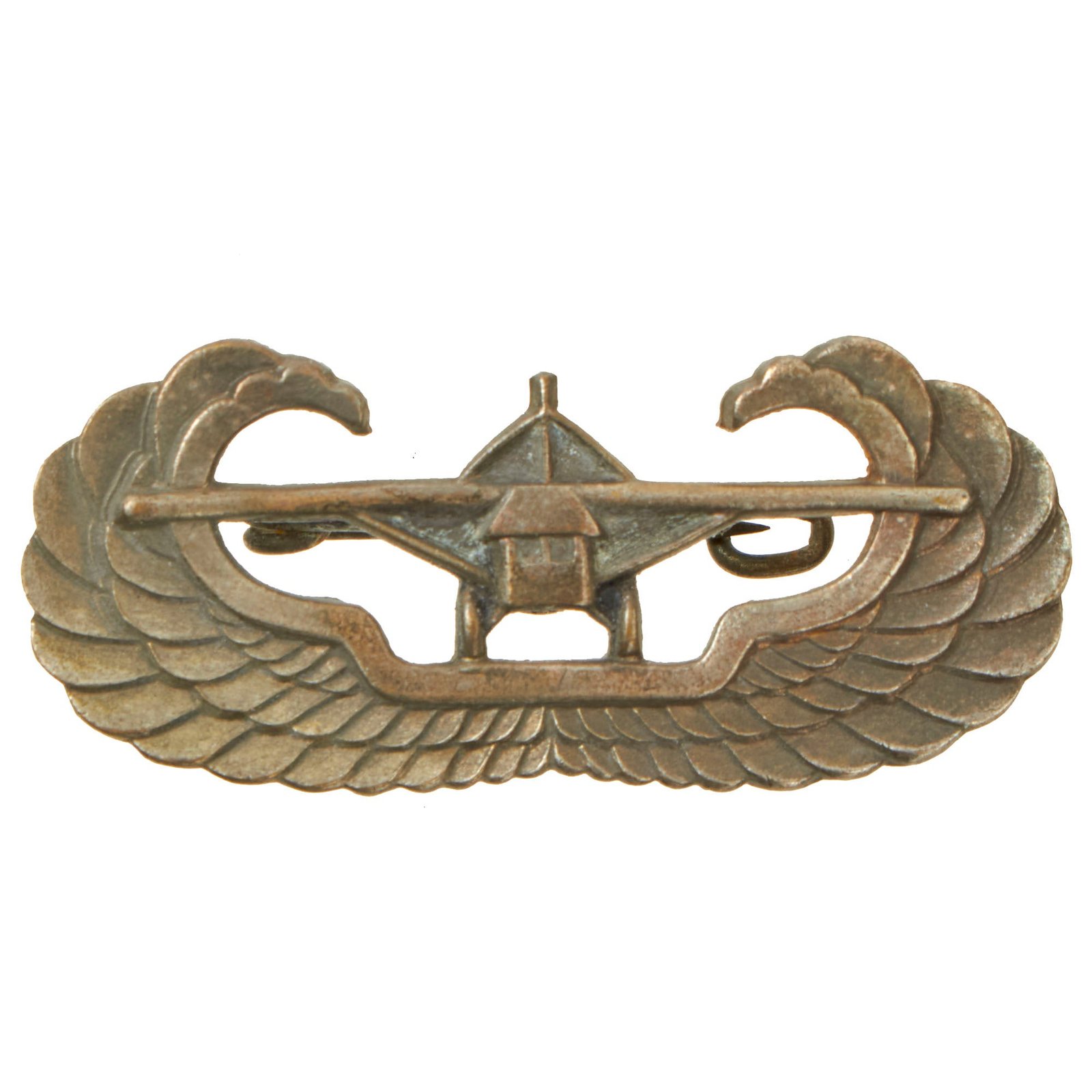 Buy Original U.S. WWII Early Occupation German-Made Glider Pilot Badge - Hole Between Wheels | Original Firearms Antique For Sale