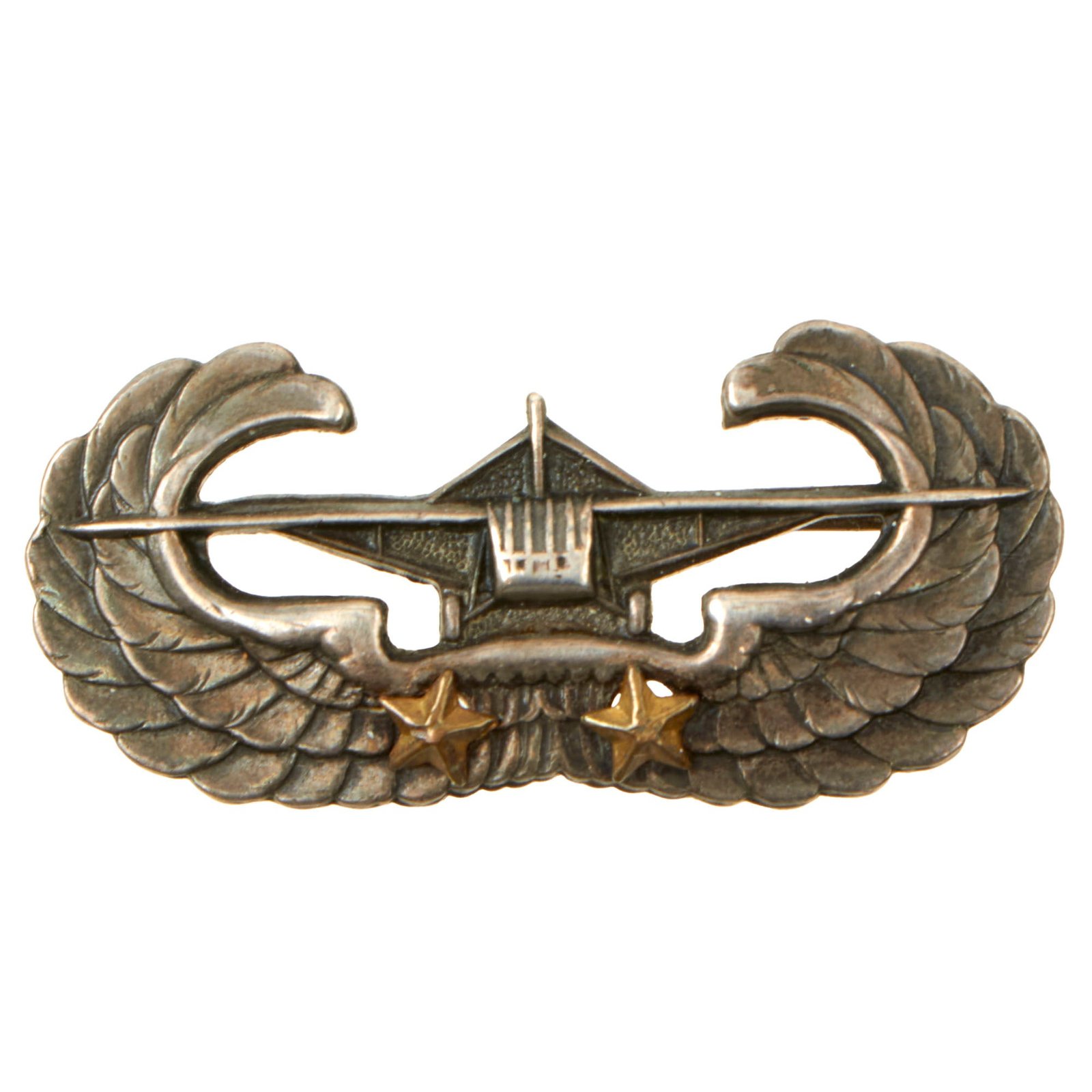 Buy Original U.S. WWII US Army Airborne Glider Wings Badge with Period Applied Campaign Stars - Marked Sterling | Original Firearms Antique For Sale